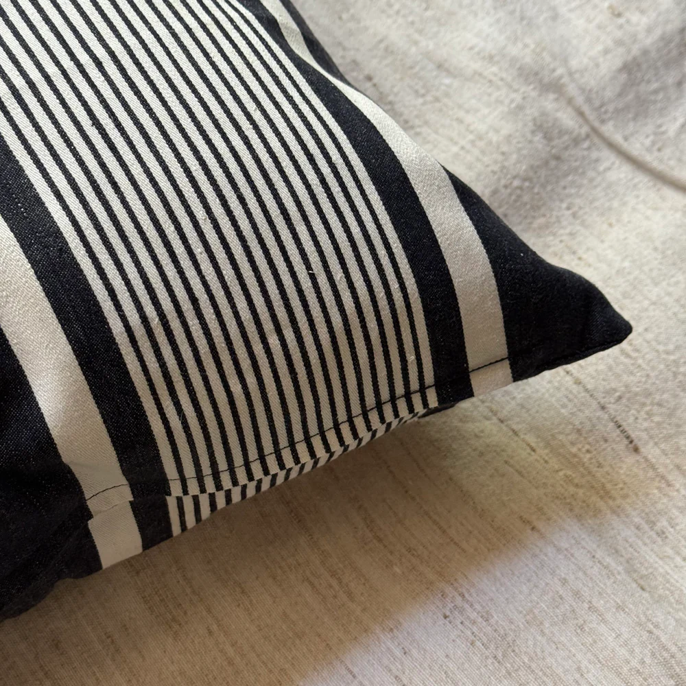 Custom 19th-century French Ticking Pillow (#29) - Image 3