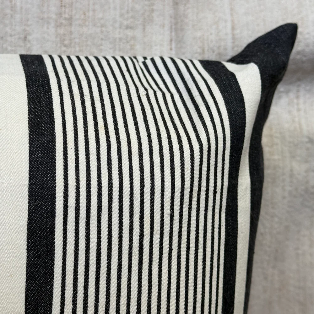 Custom 19th-century French Ticking Pillow (#29) - Image 5