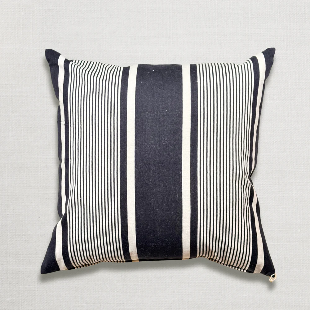 Custom 19th-century French Ticking Pillow (#3-02) - Image 4