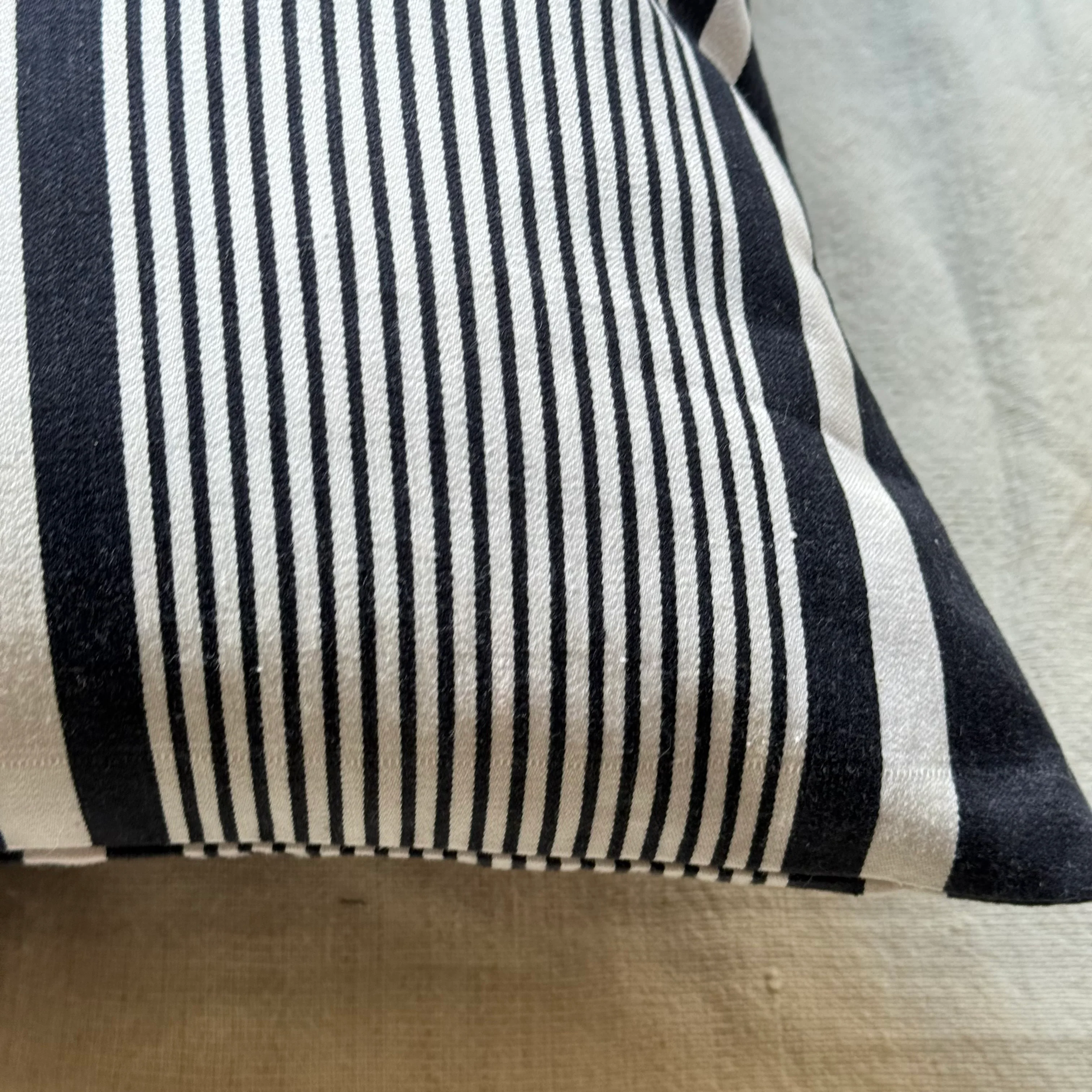 Custom 19th-century French Ticking Pillow (#3-04) - Image 4