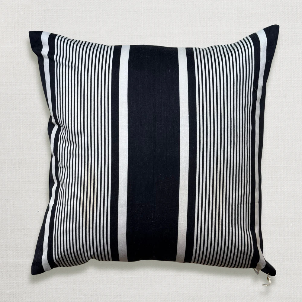 Custom 19th-century French Ticking Pillow (#3-05) - Image 4