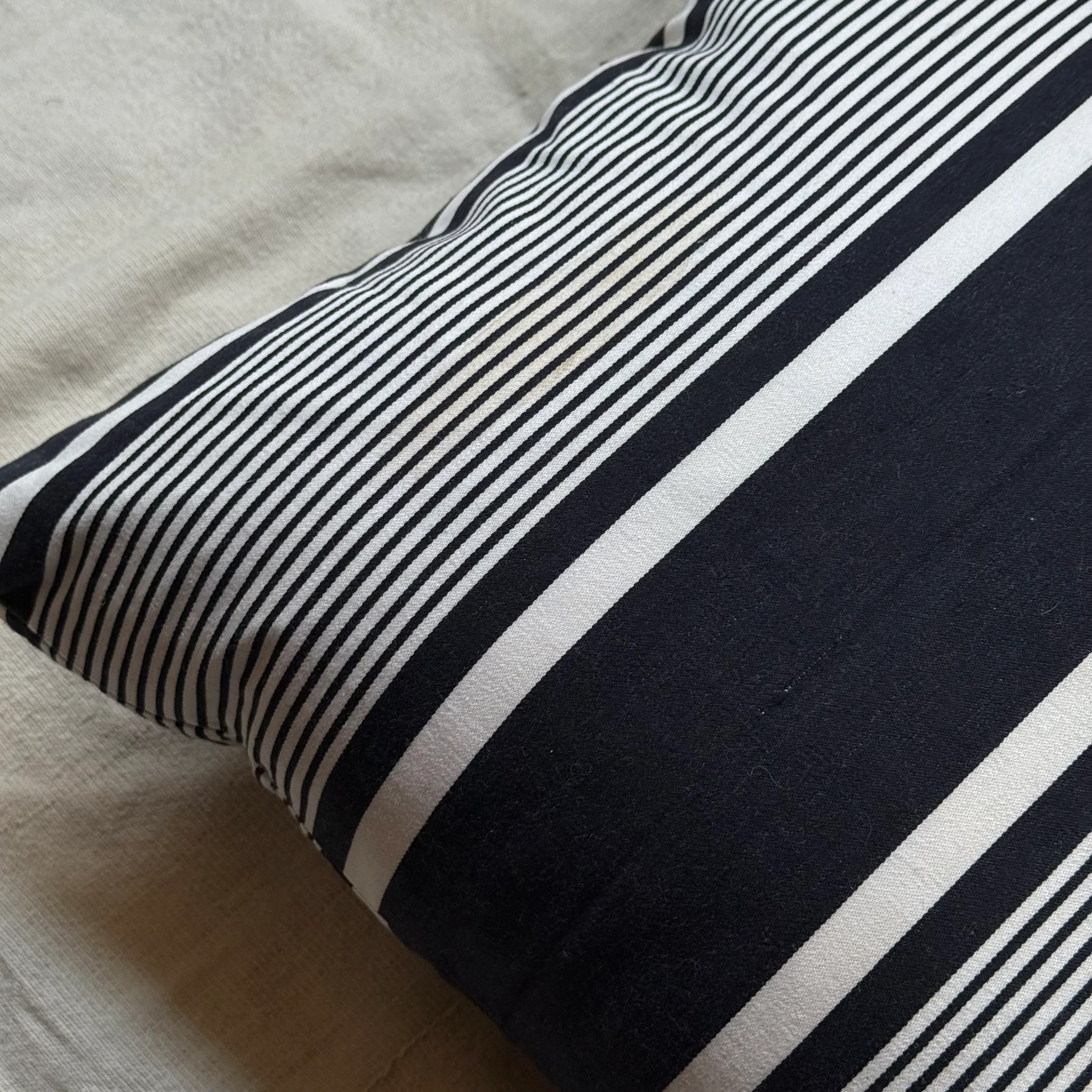 Custom 19th-century French Ticking Pillow (#3-05) - Image 5