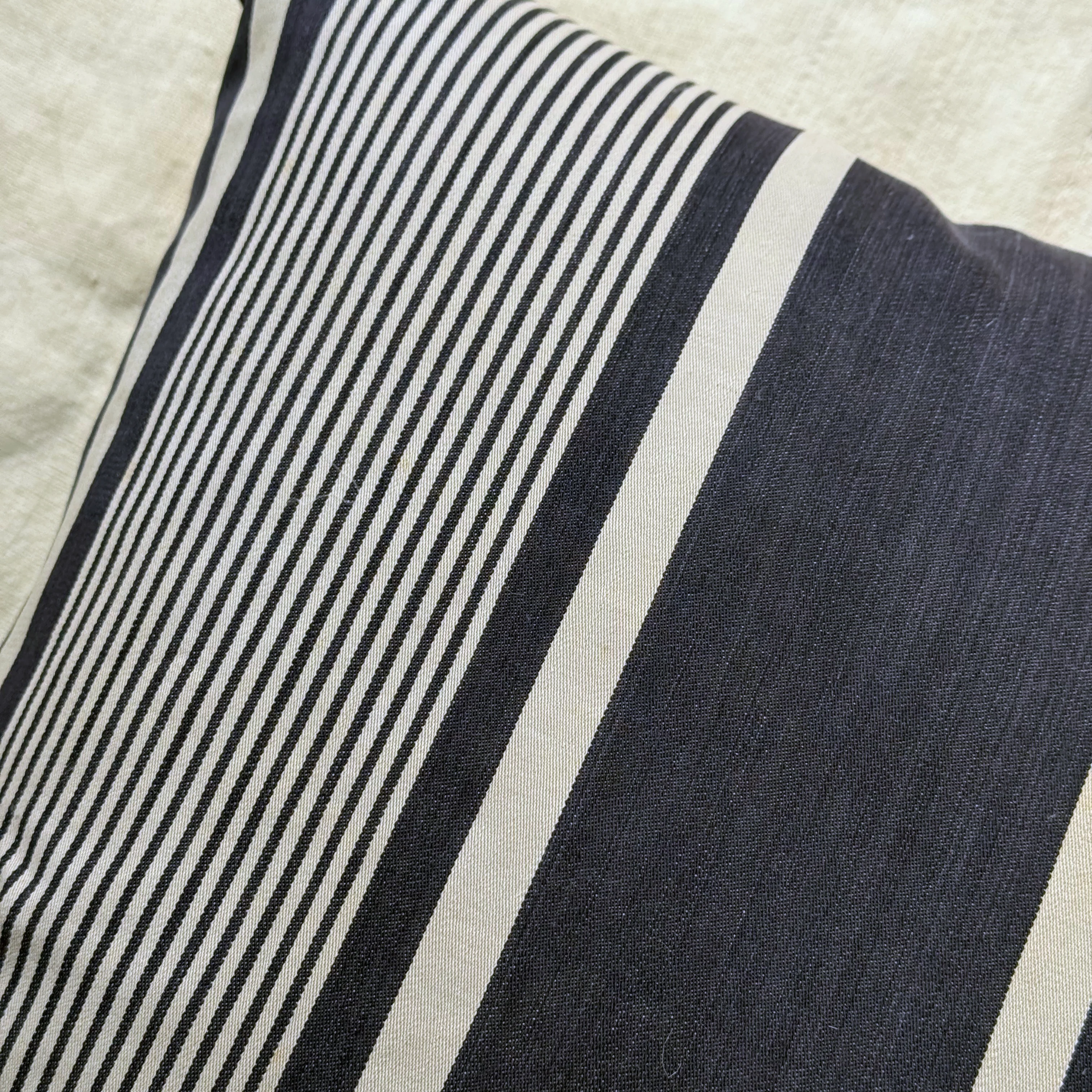 Custom 19th-century French Ticking Pillow (#3-08) - Image 3