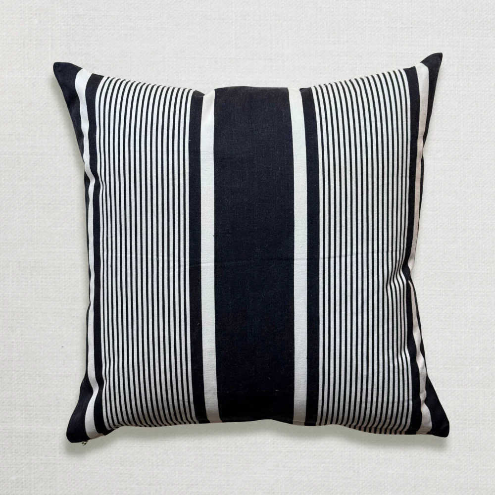 Custom 19th-century French Ticking Pillow (#3-09) - Image 3