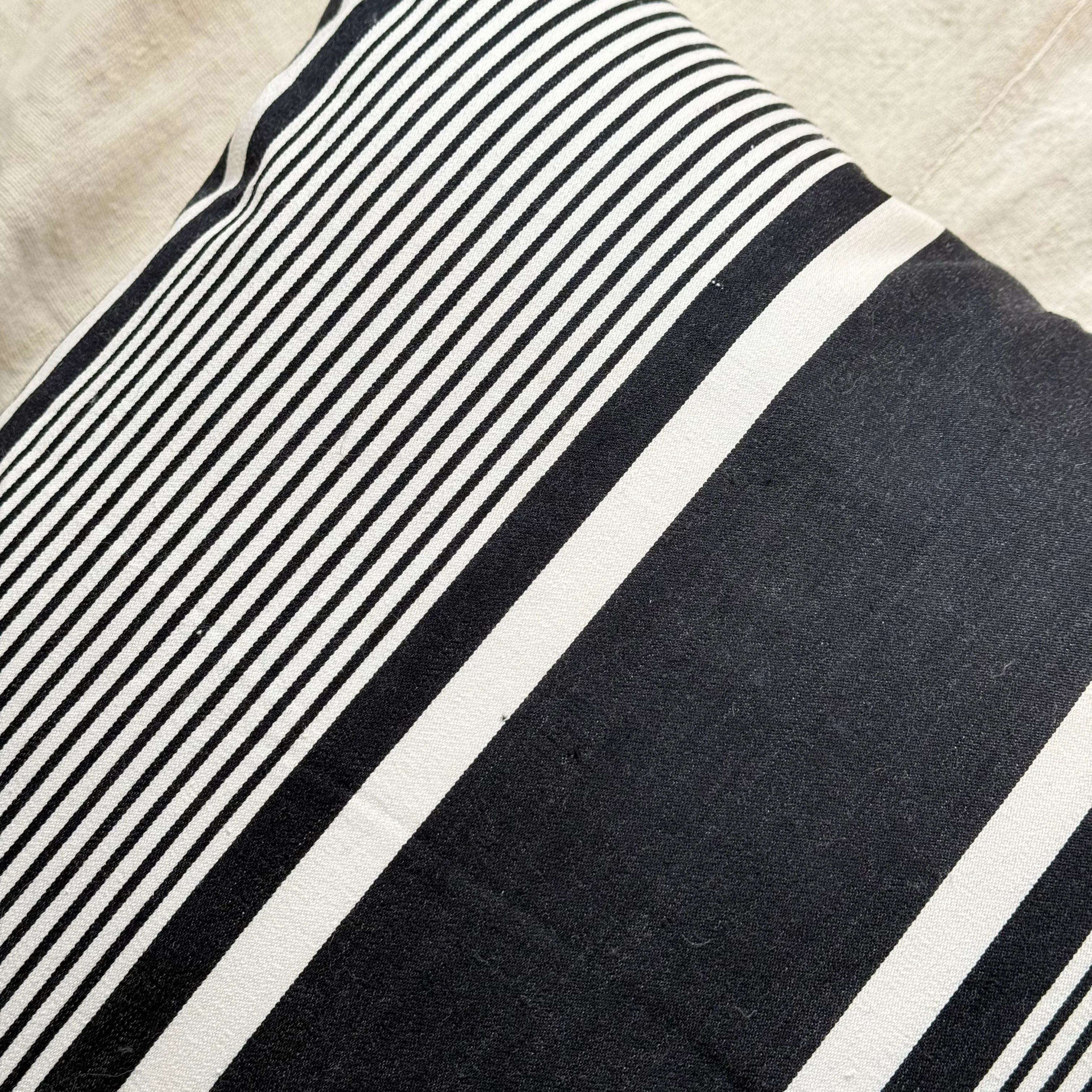 Custom 19th-century French Ticking Pillow (#3-09) - Image 4