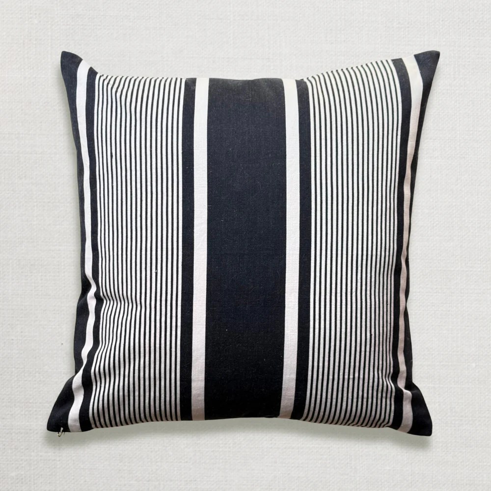 Custom 19th-century French Ticking Pillow (#3-10)