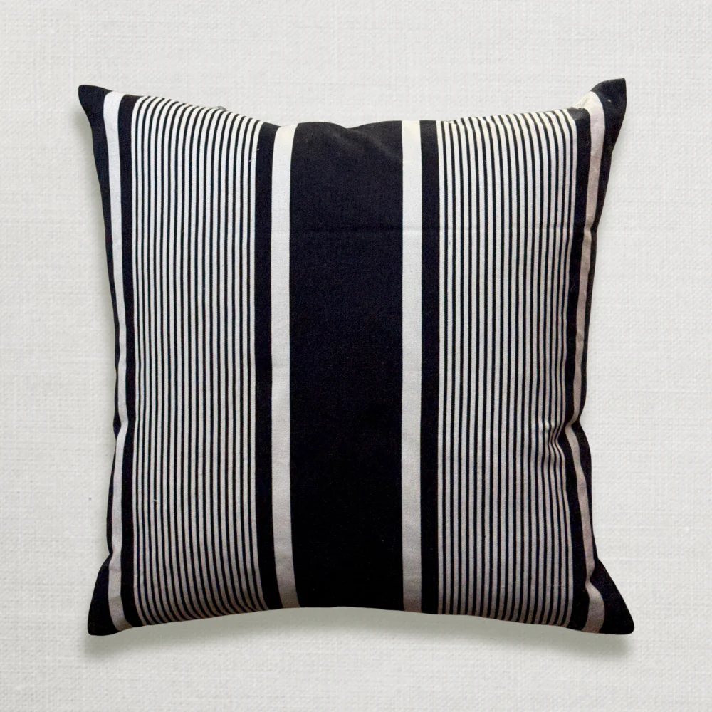 Custom 19th-century French Ticking Pillow (#3-10) - Image 3