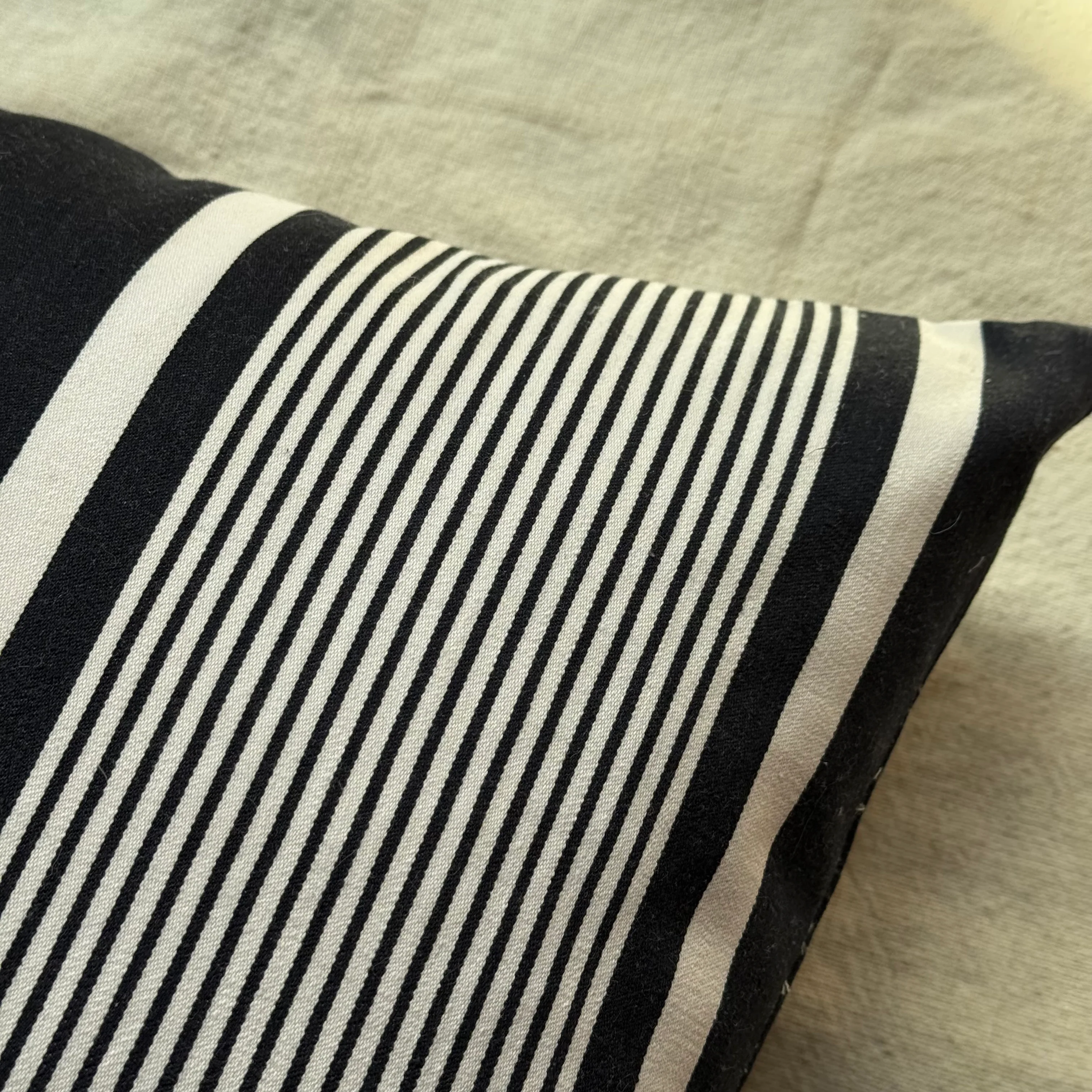 Custom 19th-century French Ticking Pillow (#3-10) - Image 4