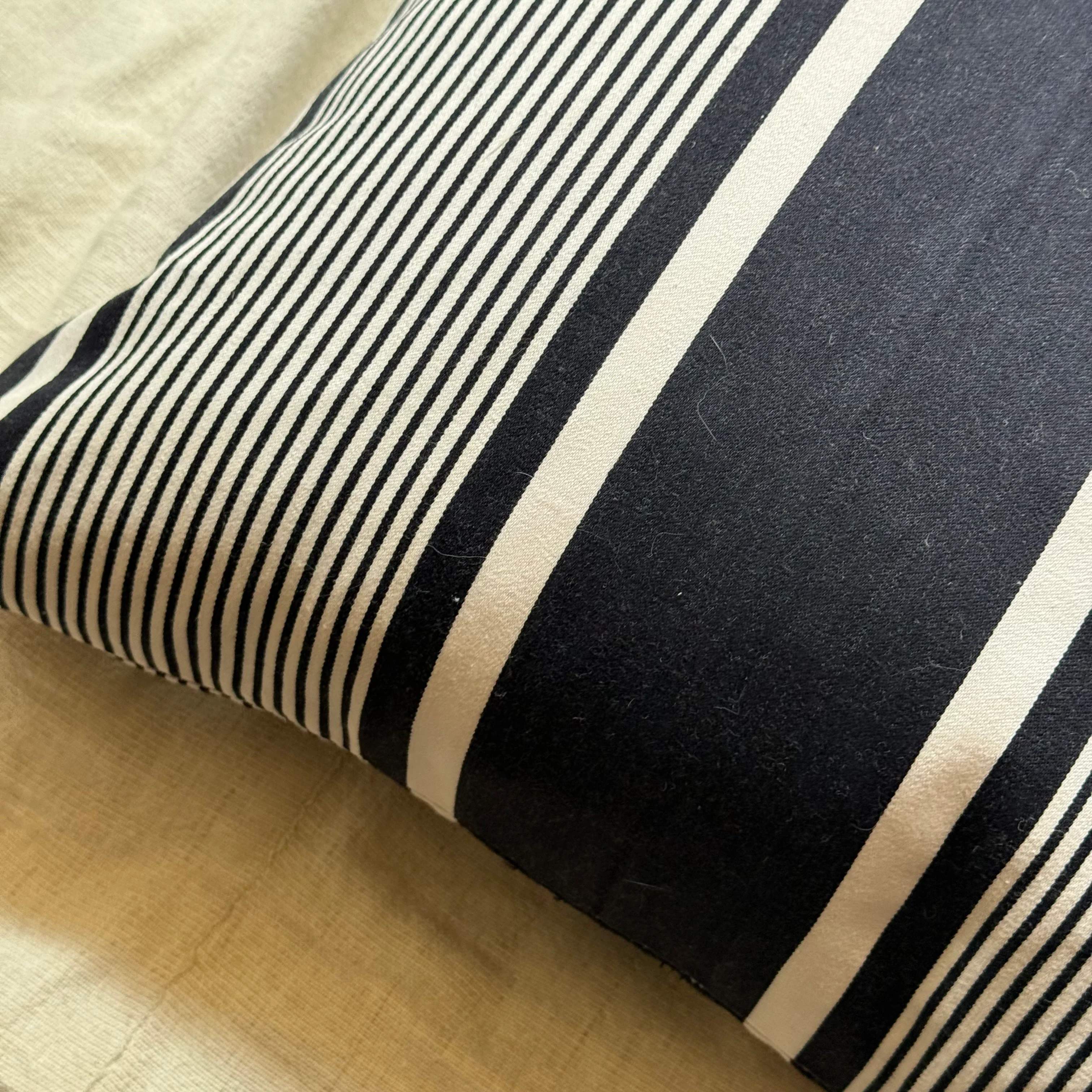 Custom 19th-century French Ticking Pillow (#3-11) - Image 5