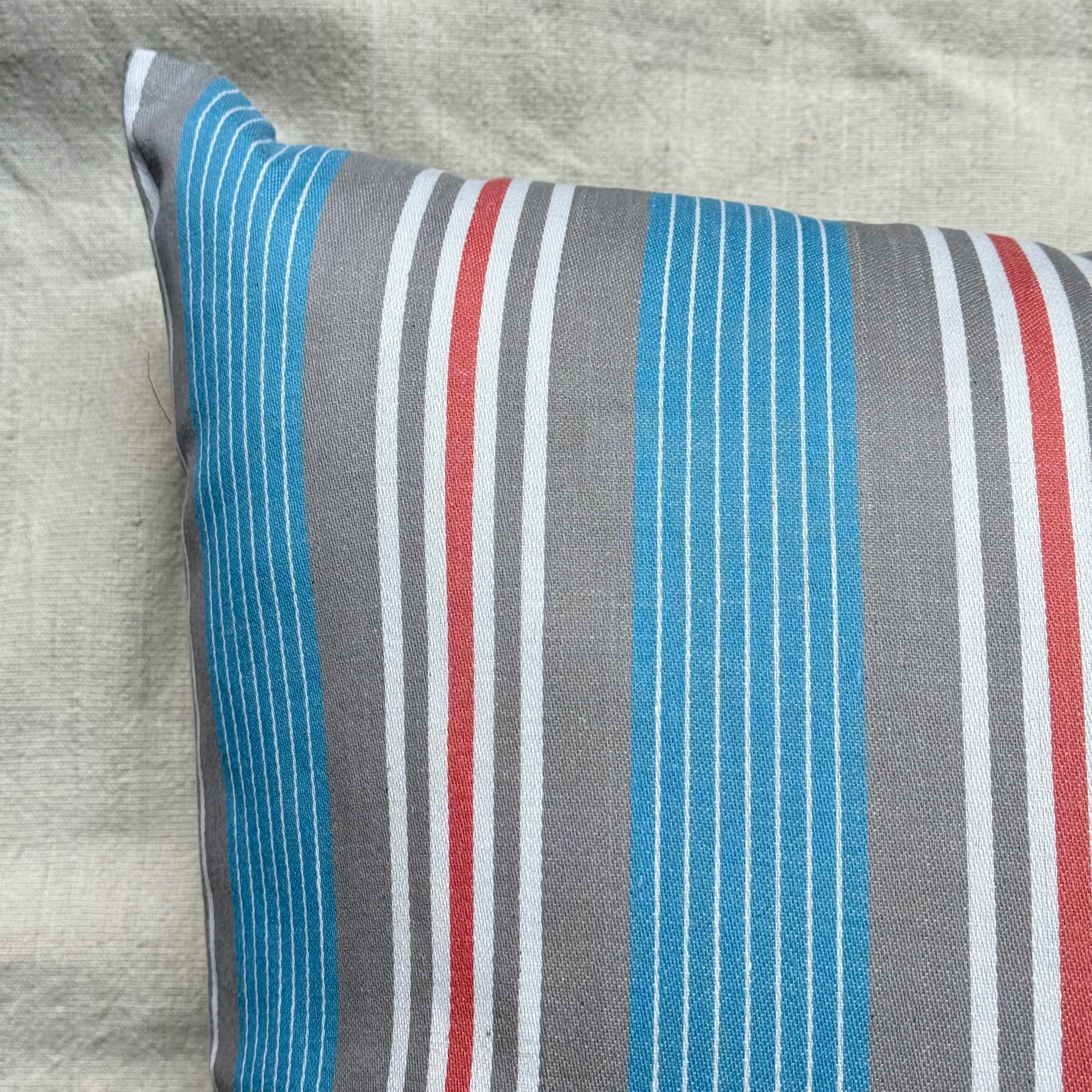 Custom 19th-century French Ticking Pillow (#3-13) - Image 4