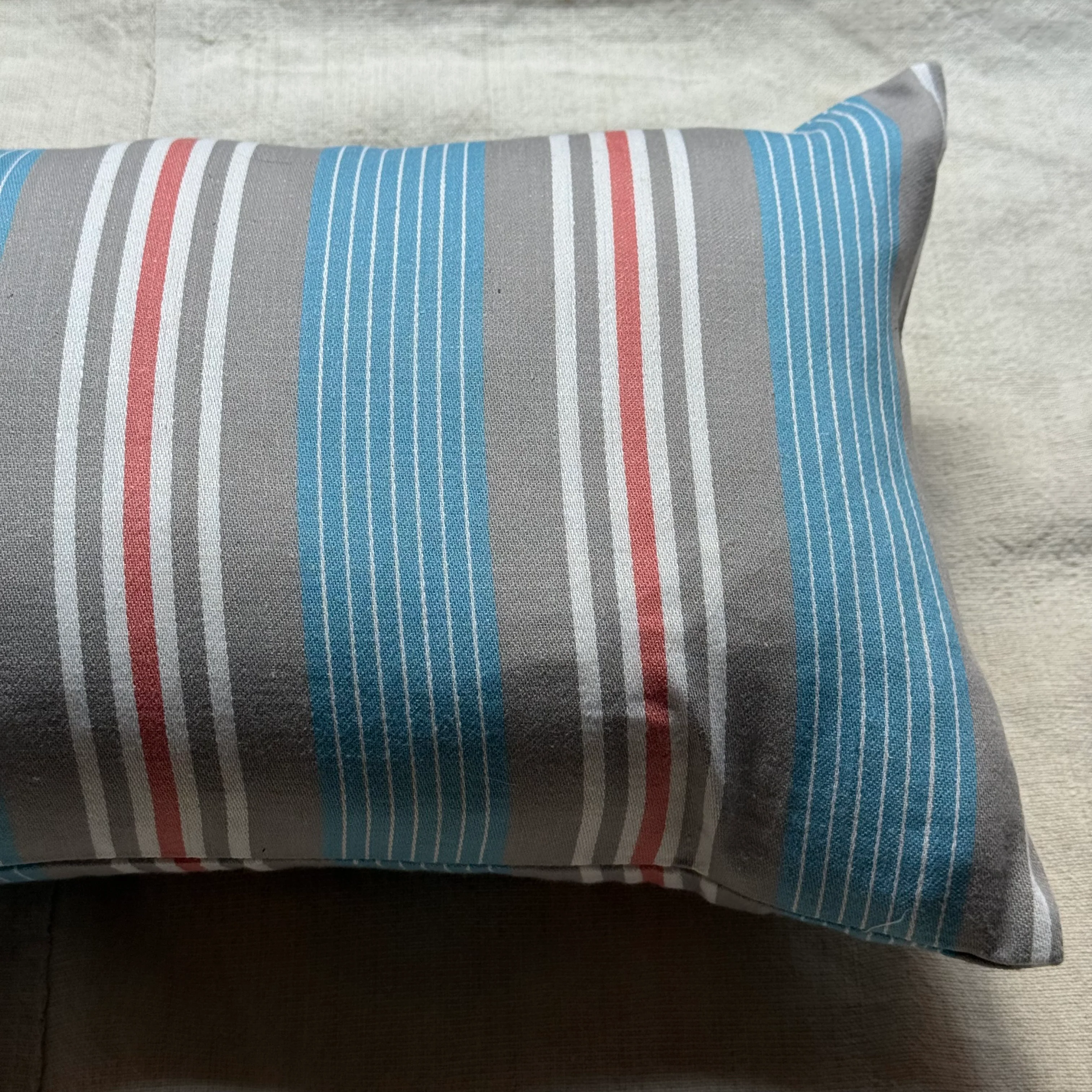 Custom 19th-century French Ticking Pillow (#3-14) - Image 2