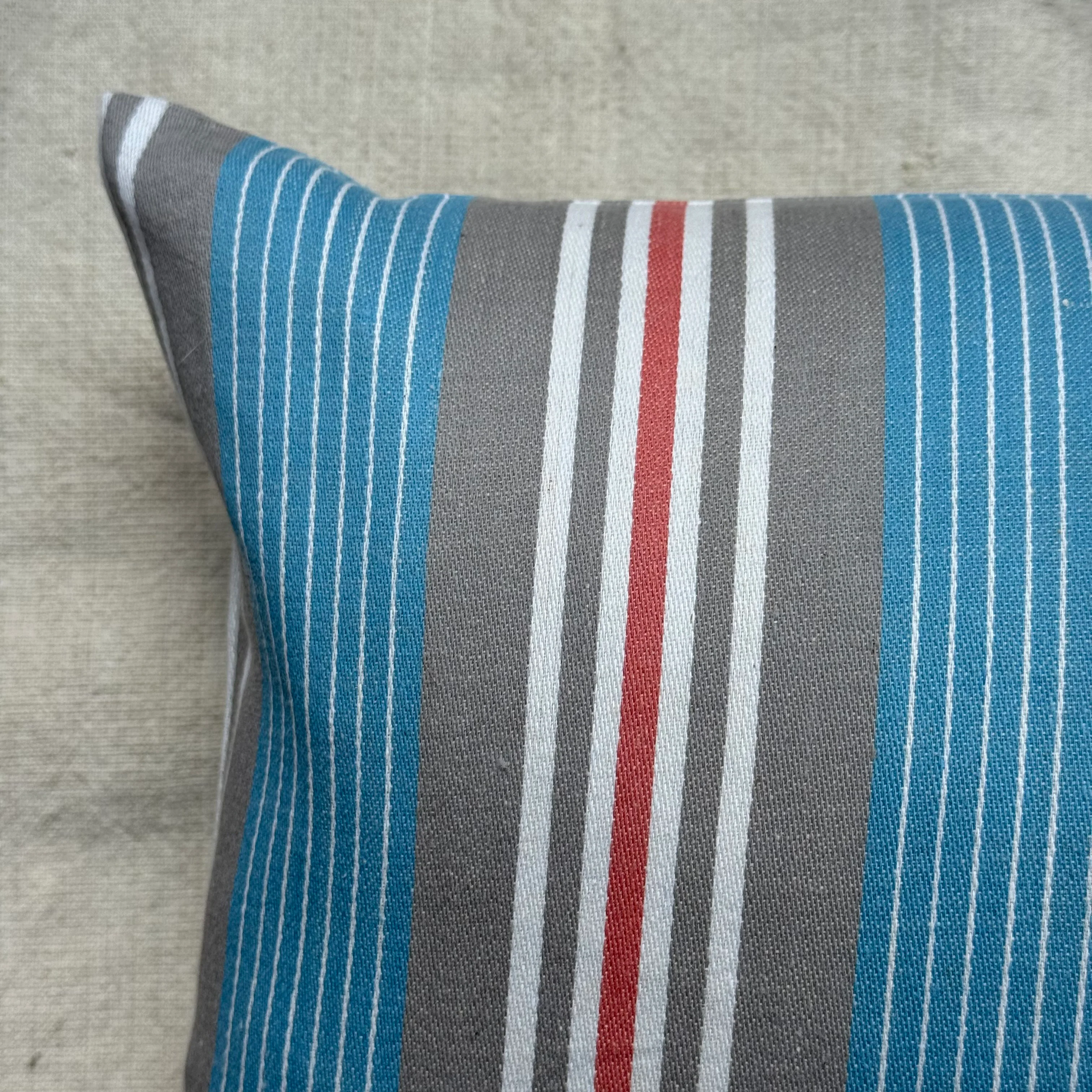 Custom 19th-century French Ticking Pillow (#3-14) - Image 3