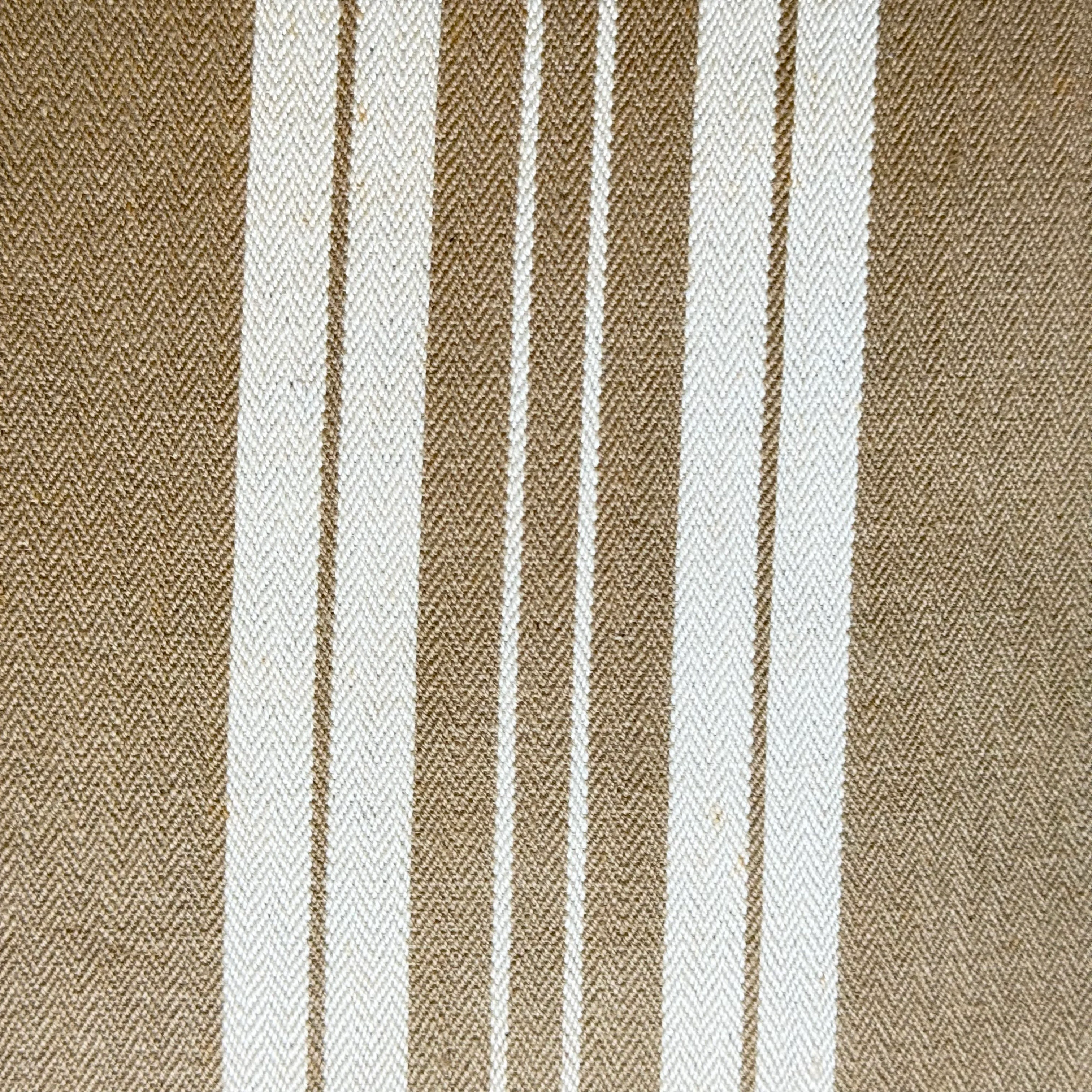 Custom 19th-century French Ticking Pillow (#3-16) - Image 2