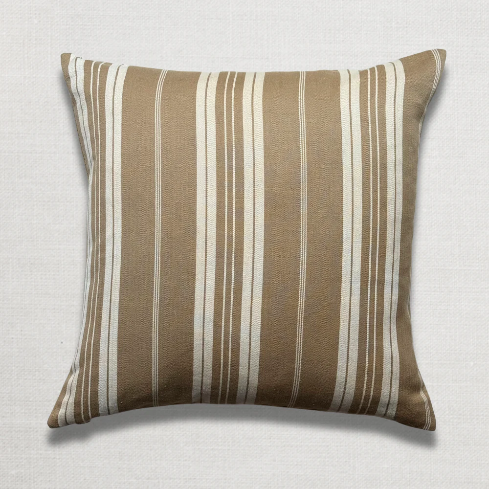 Custom 19th-century French Ticking Pillow (#3-18) - Image 4