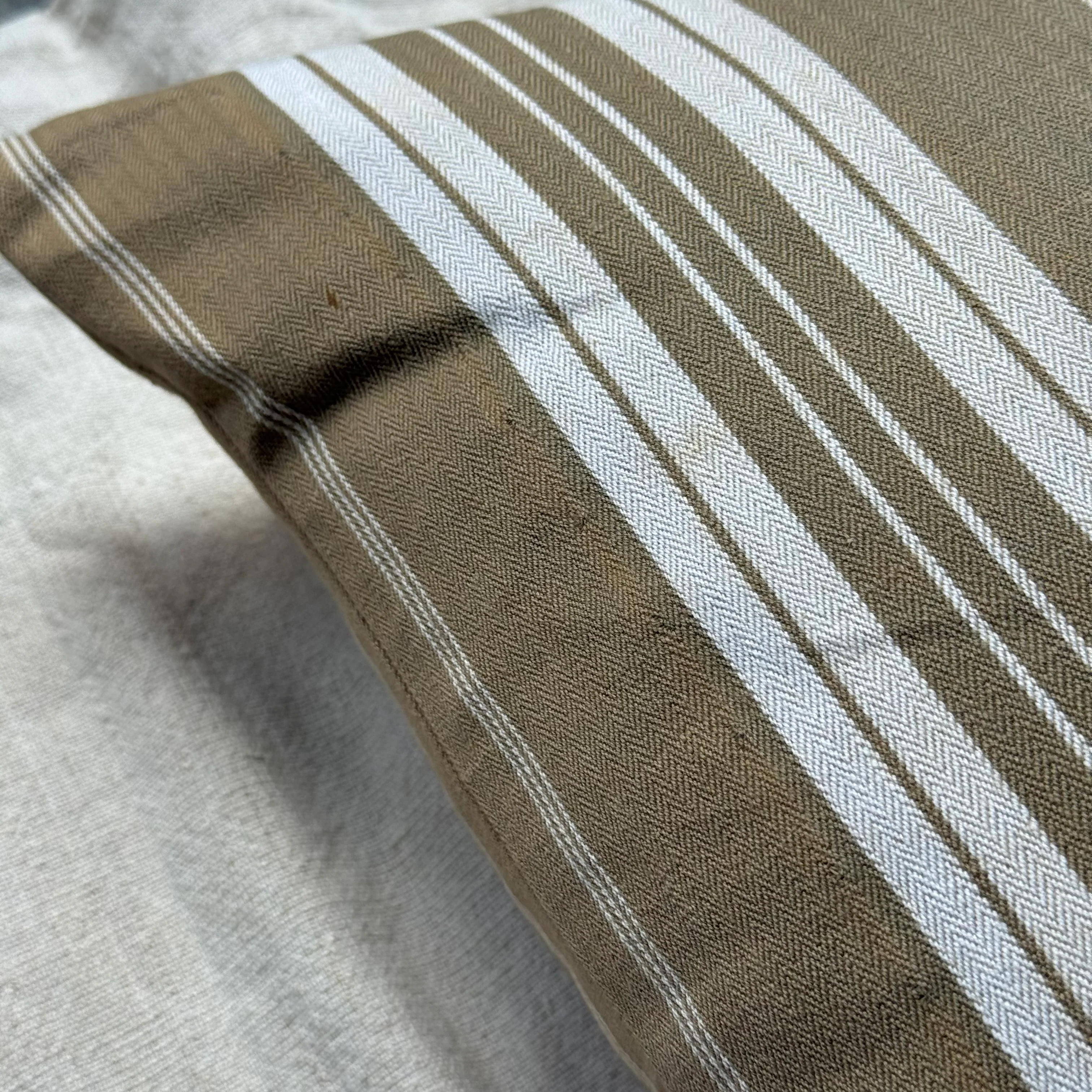 Custom 19th-century French Ticking Pillow (#3-18) - Image 5