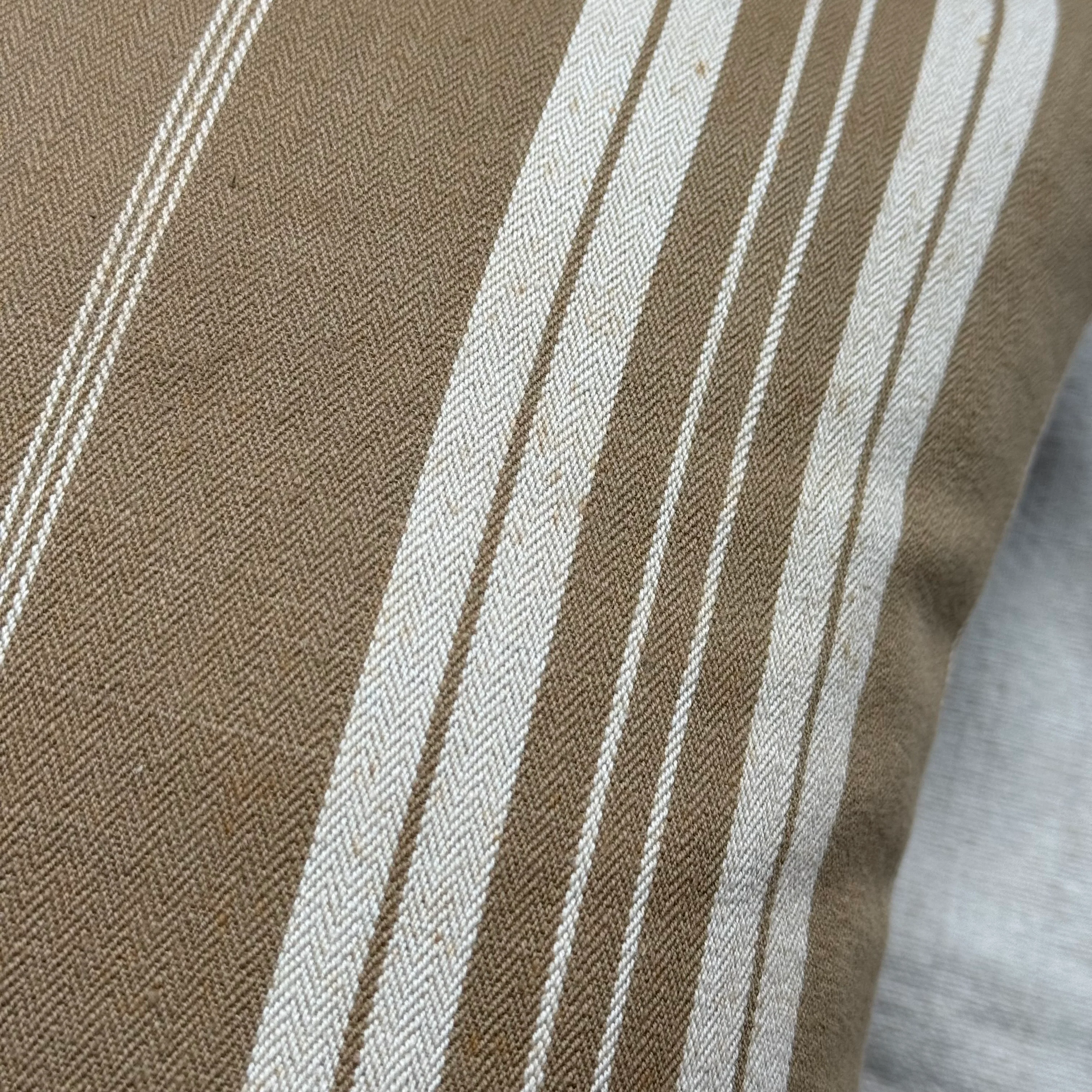 Custom 19th-century French Ticking Pillow (#3-19) - Image 6