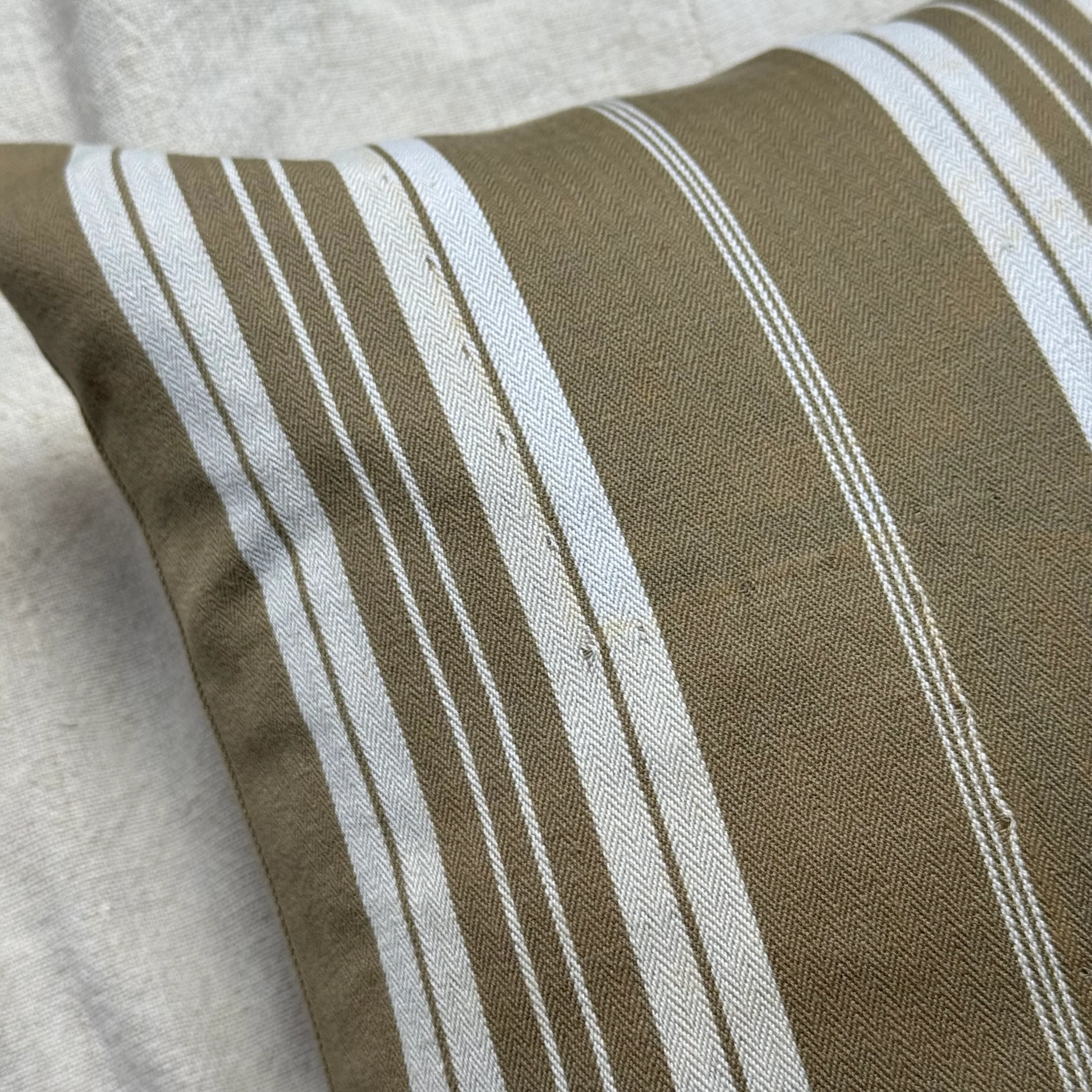 Custom 19th-century French Ticking Pillow (#3-20) - Image 3