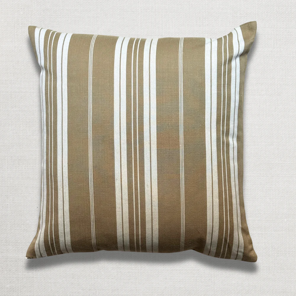 Custom 19th-century French Ticking Pillow (#3-20) - Image 5