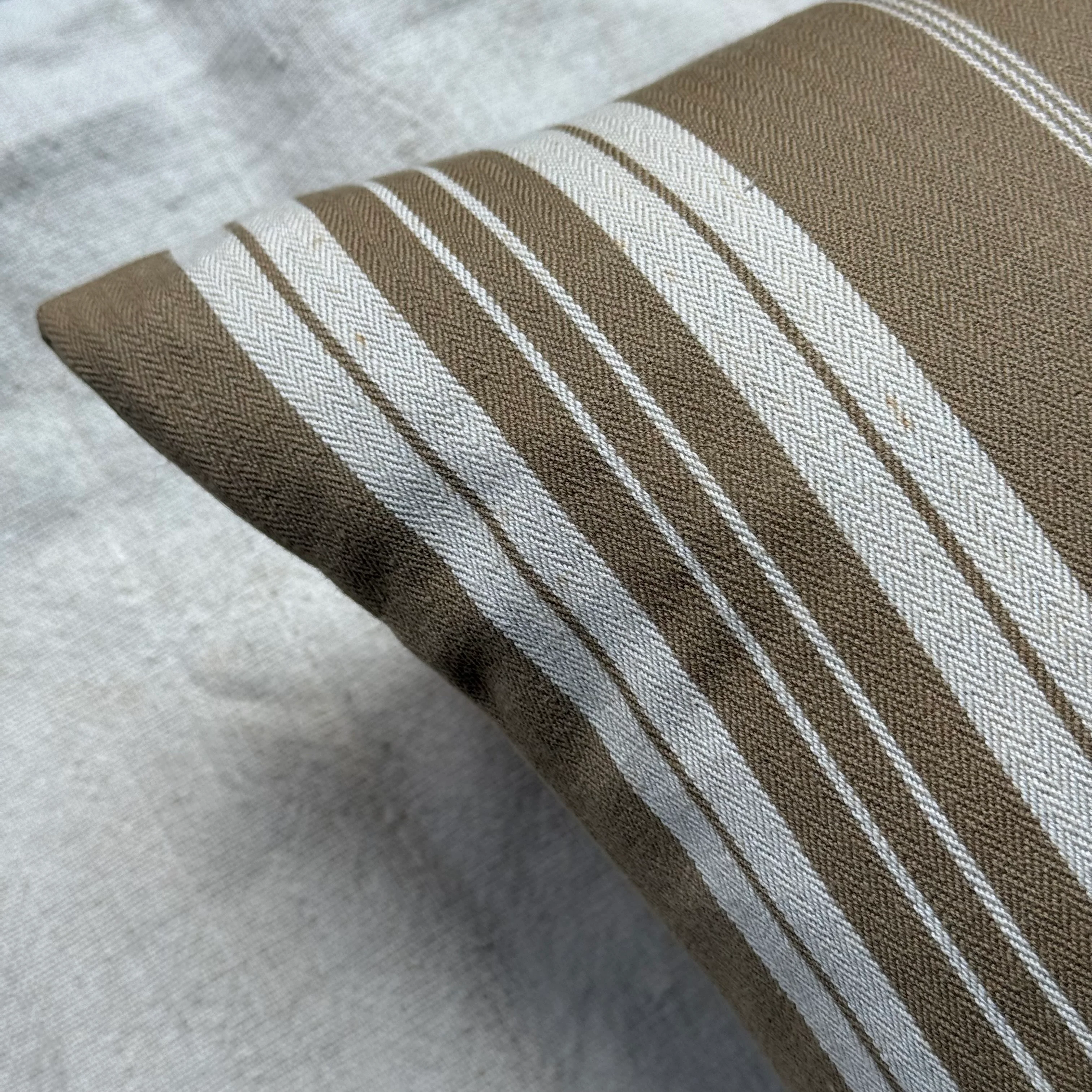 Custom 19th-century French Ticking Pillow (#3-21) - Image 4