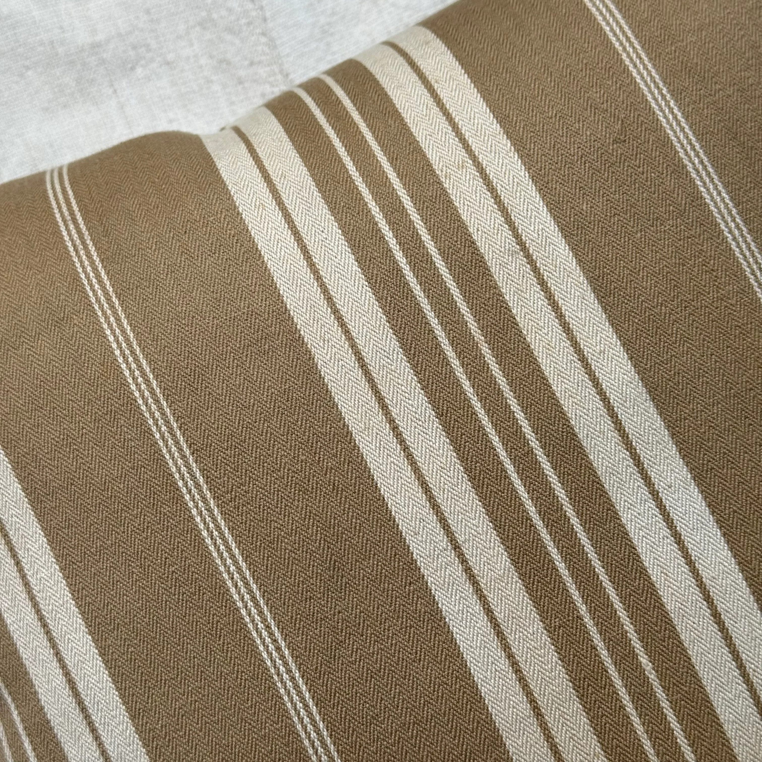 Custom 19th-century French Ticking Pillow (#3-23) - Image 3