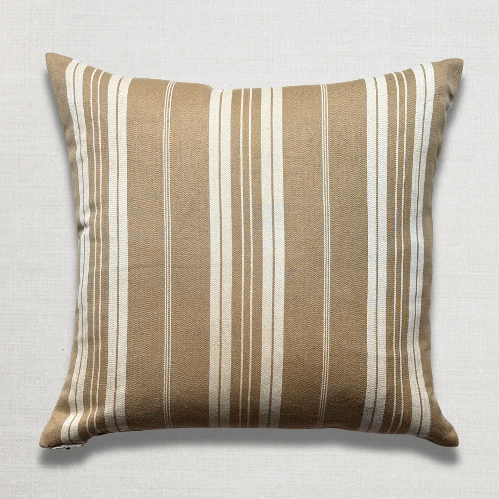 Custom 19th-century French Ticking Pillow (#3-23) - Image 4