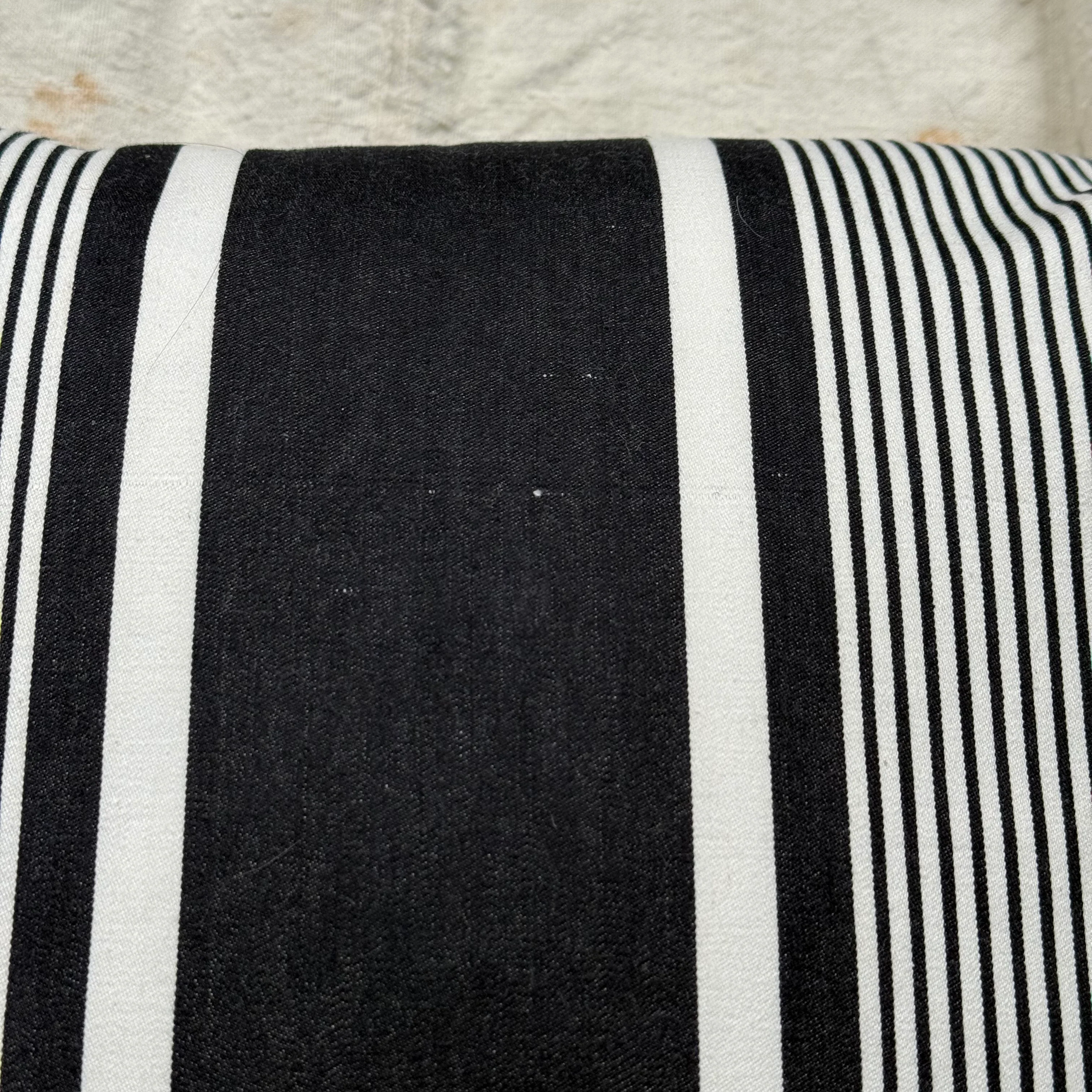 Custom 19th-century French Ticking Pillow (#3-24) - Image 2