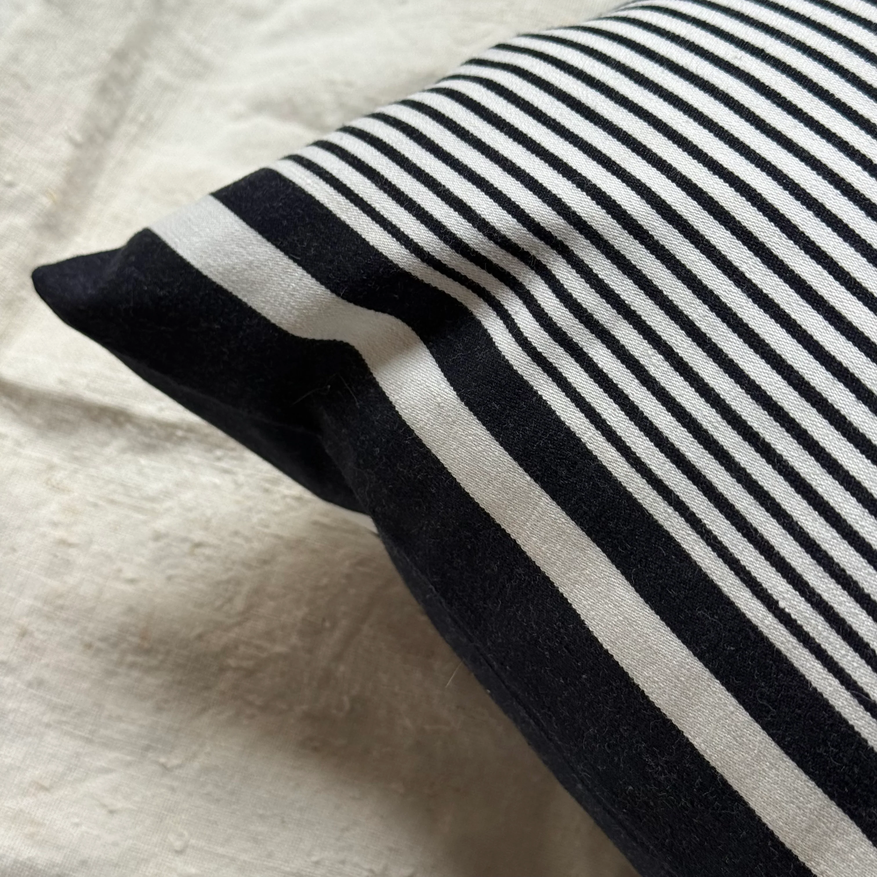 Custom 19th-century French Ticking Pillow (#3-24) - Image 5