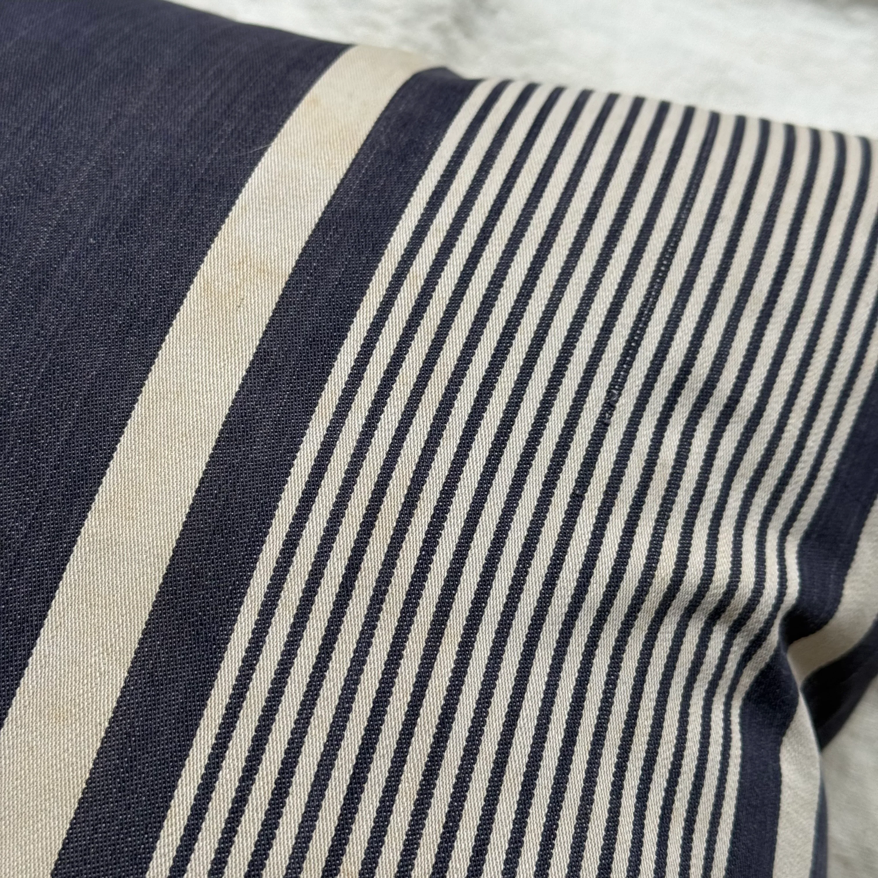 Custom 19th-century French Ticking Pillow (#3-25) - Image 2