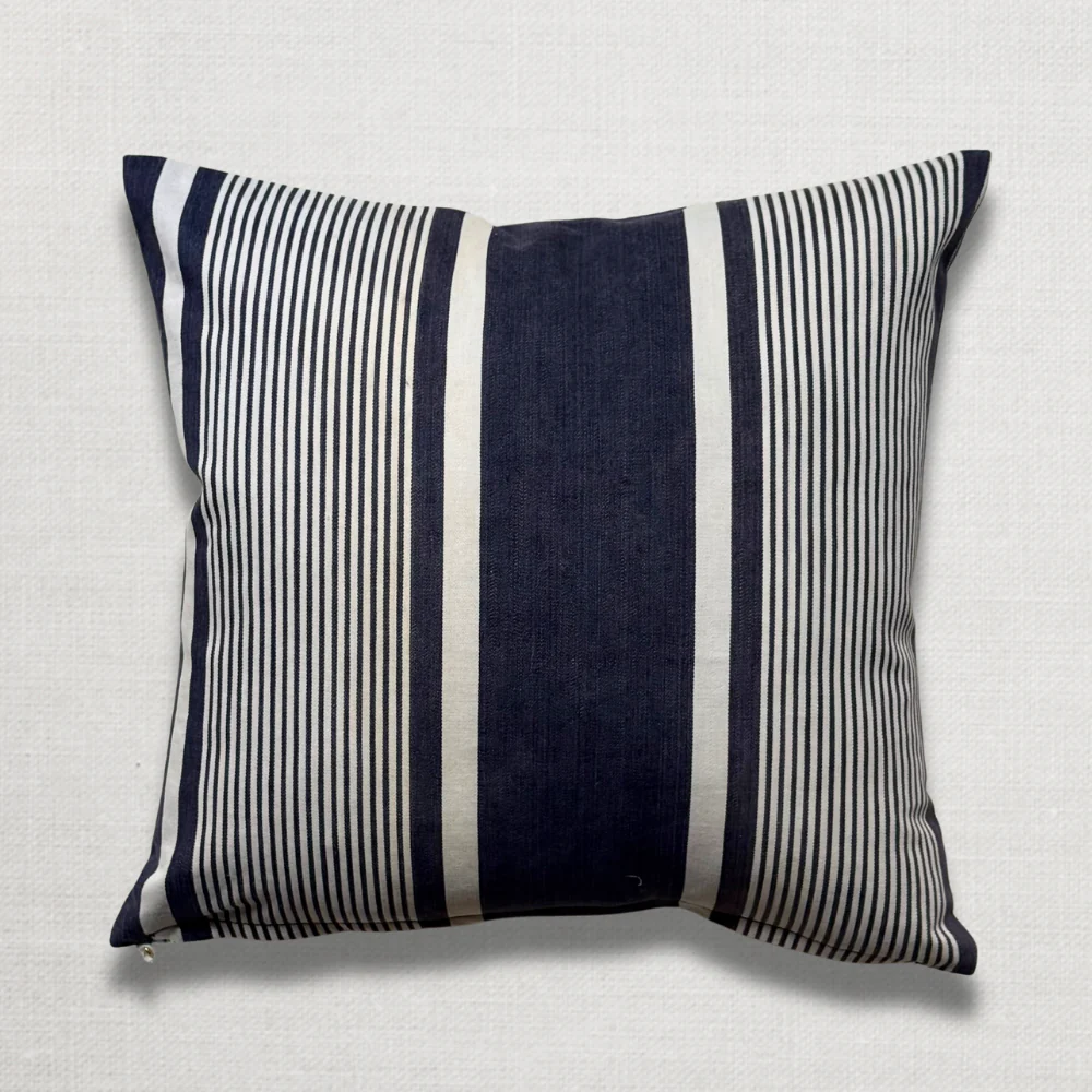 Custom 19th-century French Ticking Pillow (#3-25) - Image 3