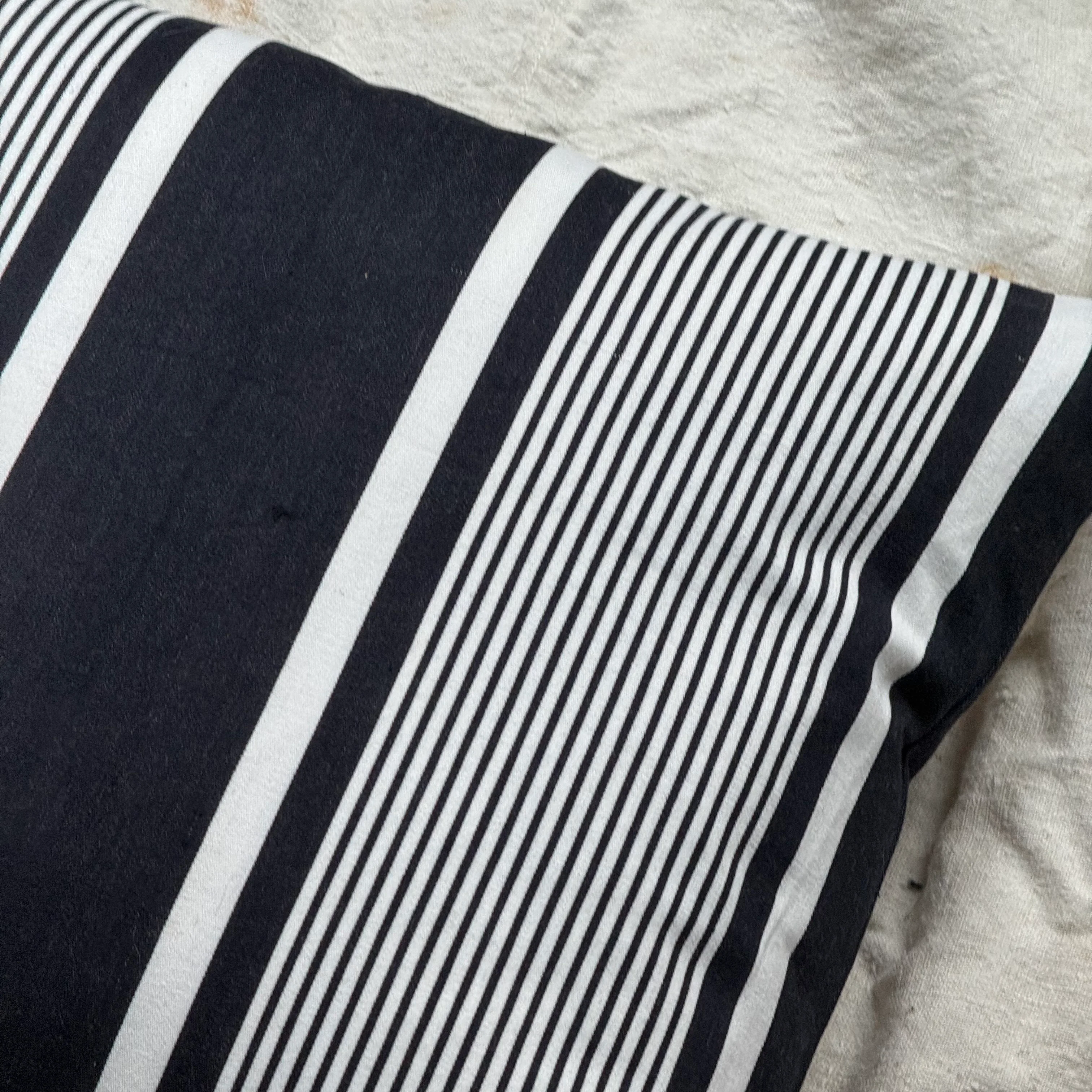 Custom 19th-century French Ticking Pillow (#3-26) - Image 2