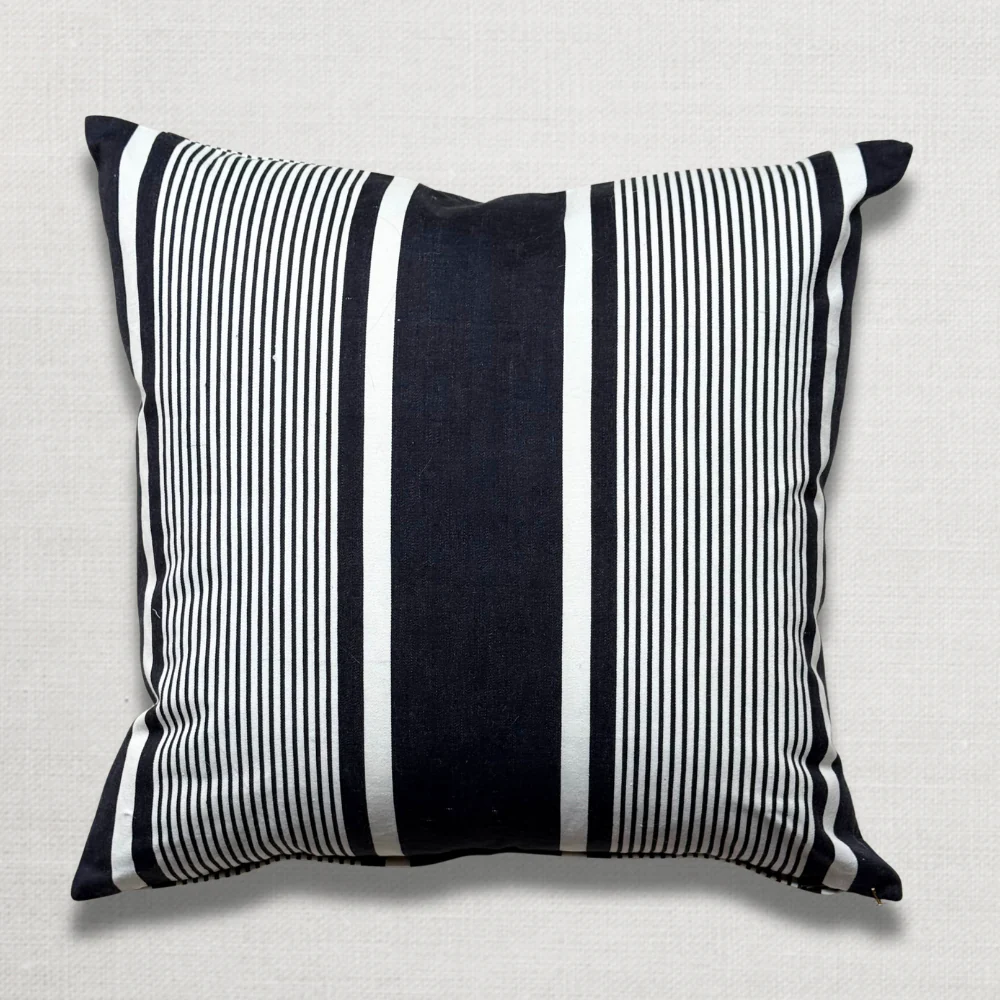 Custom 19th-century French Ticking Pillow (#3-26) - Image 4