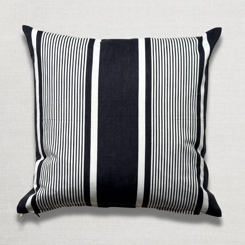 Custom 19th-century French Ticking Pillow (#3-29)