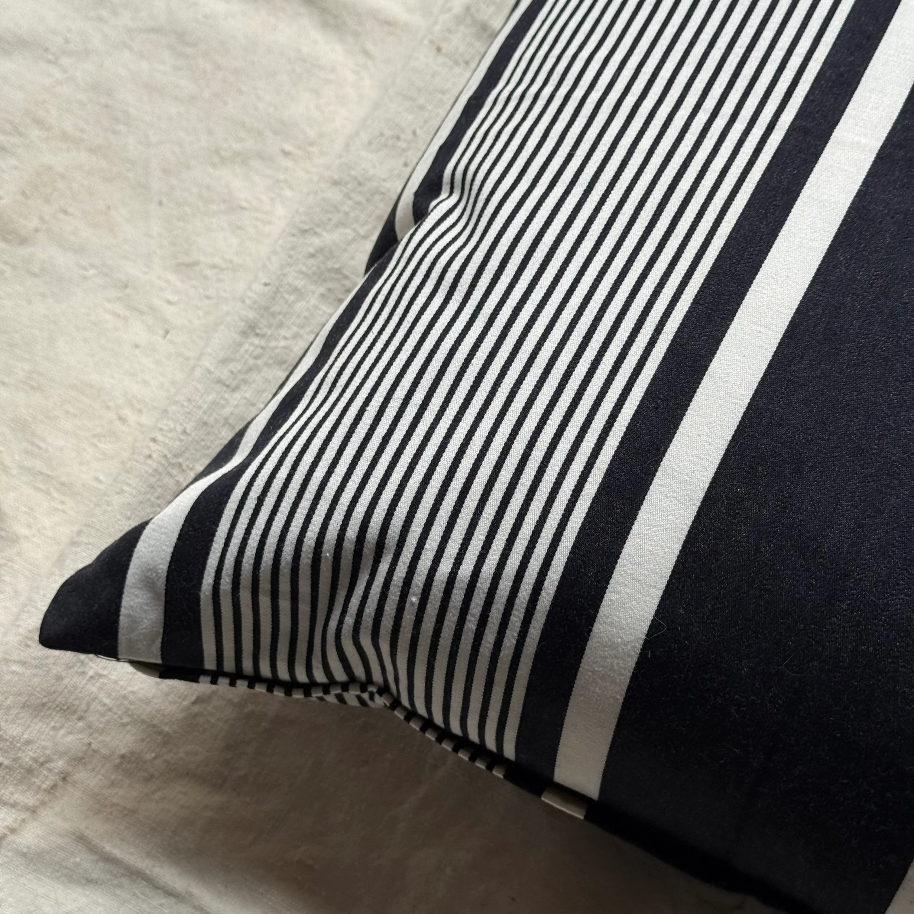 Custom 19th-century French Ticking Pillow (#3-30) - Image 2
