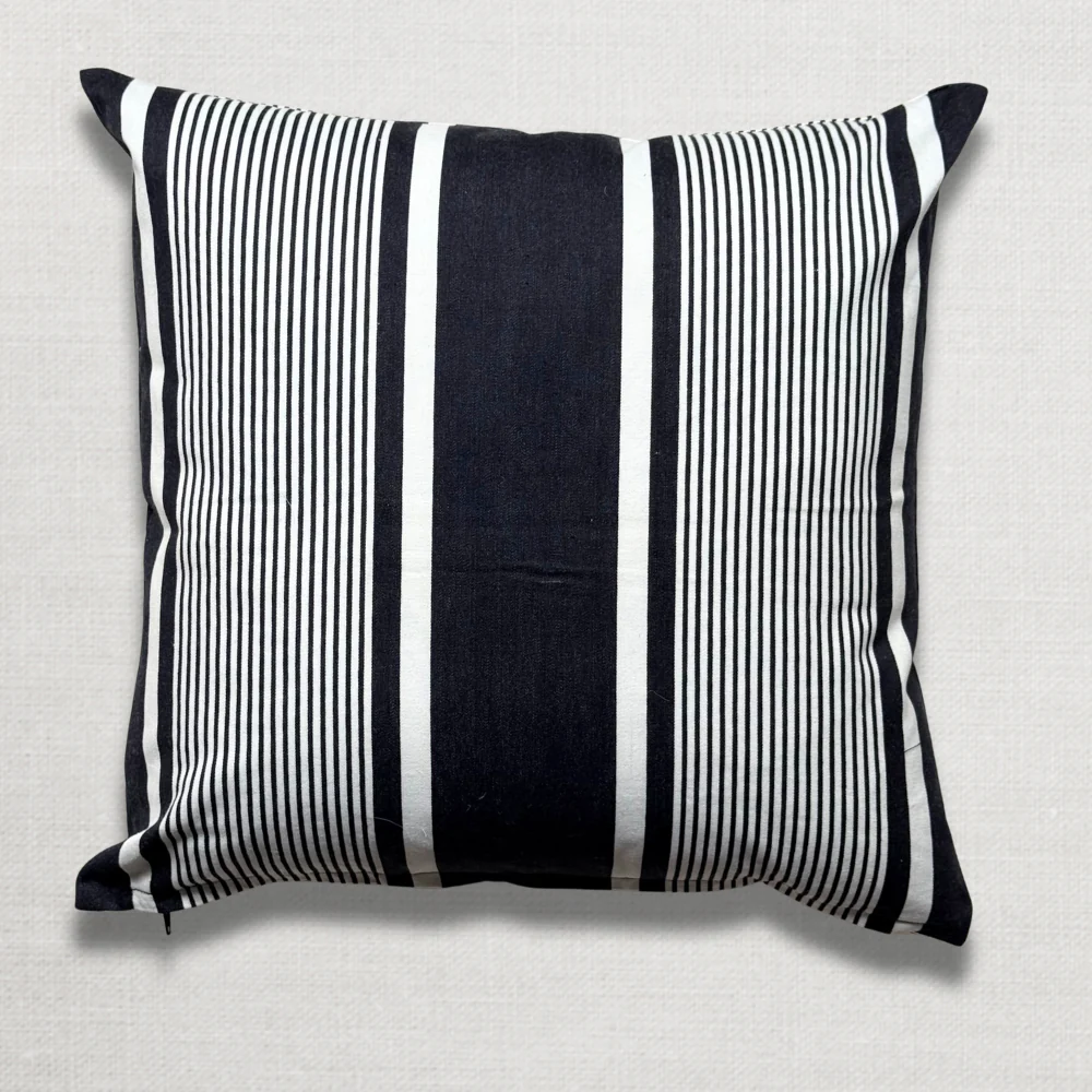 Custom 19th-century French Ticking Pillow (#3-30) - Image 3
