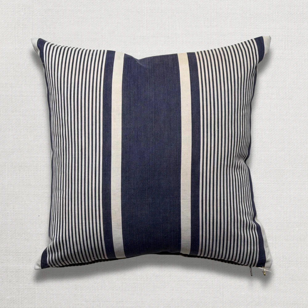 Custom 19th-century French Ticking Pillow (#3-31) - Image 3