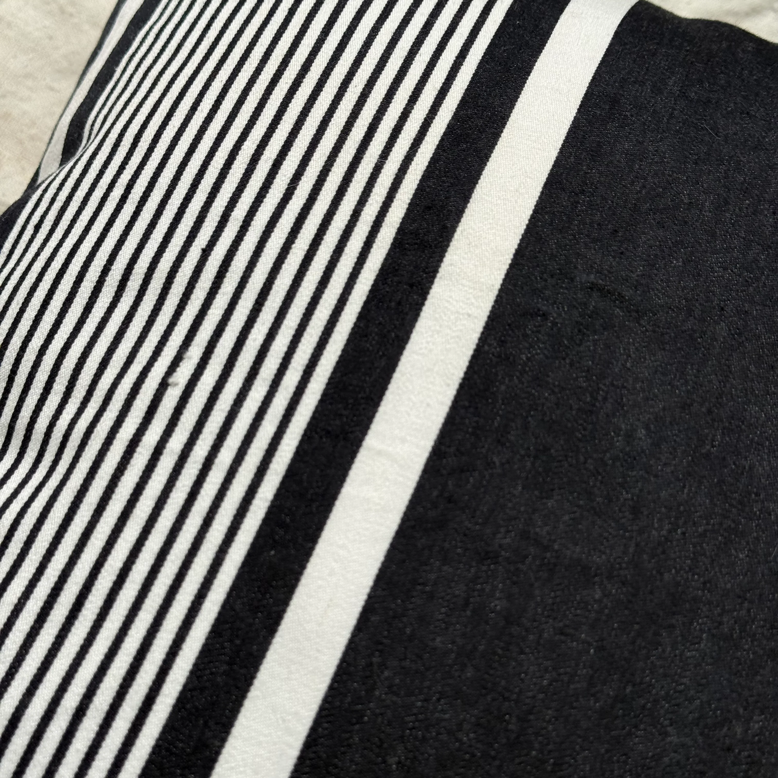 Custom 19th-century French Ticking Pillow (#3-33) - Image 2