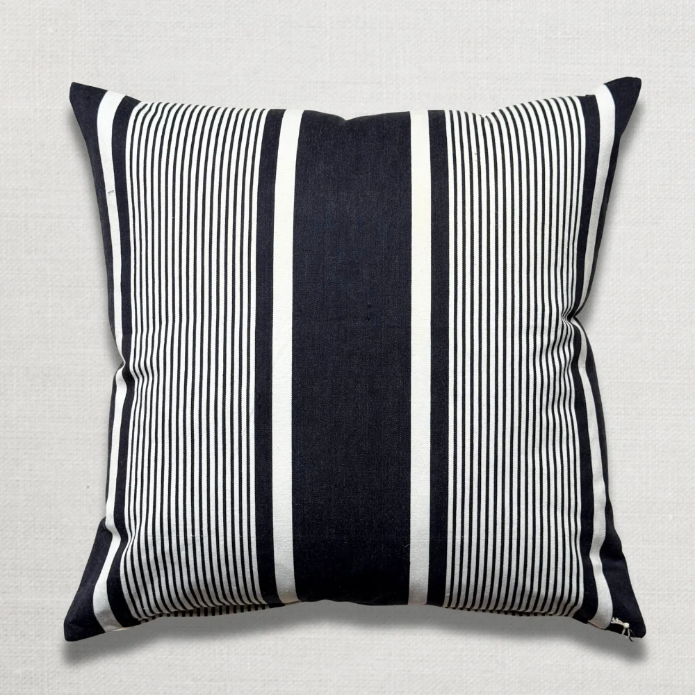 Custom 19th-century French Ticking Pillow (#3-33) - Image 3