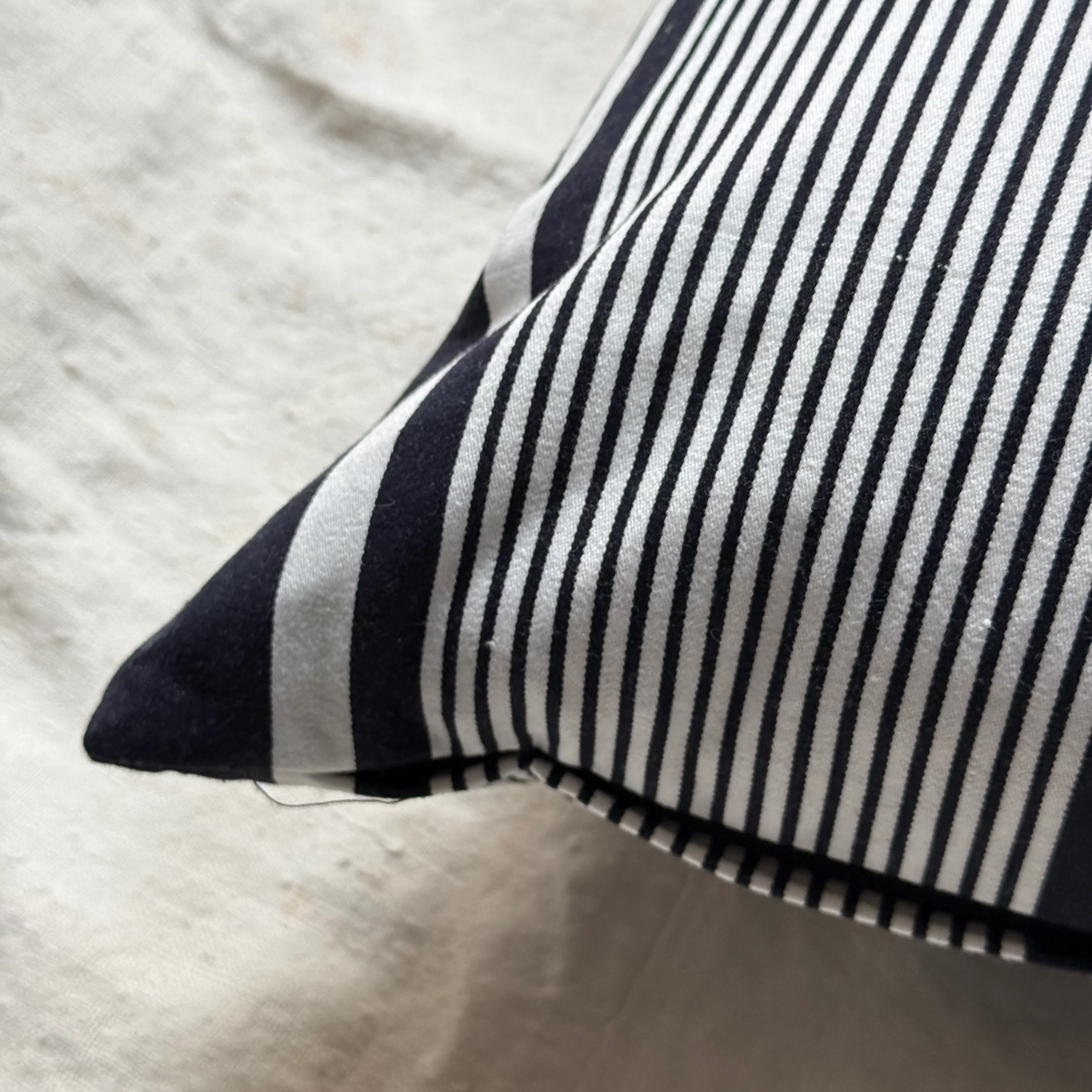 Custom 19th-century French Ticking Pillow (#3-33) - Image 5