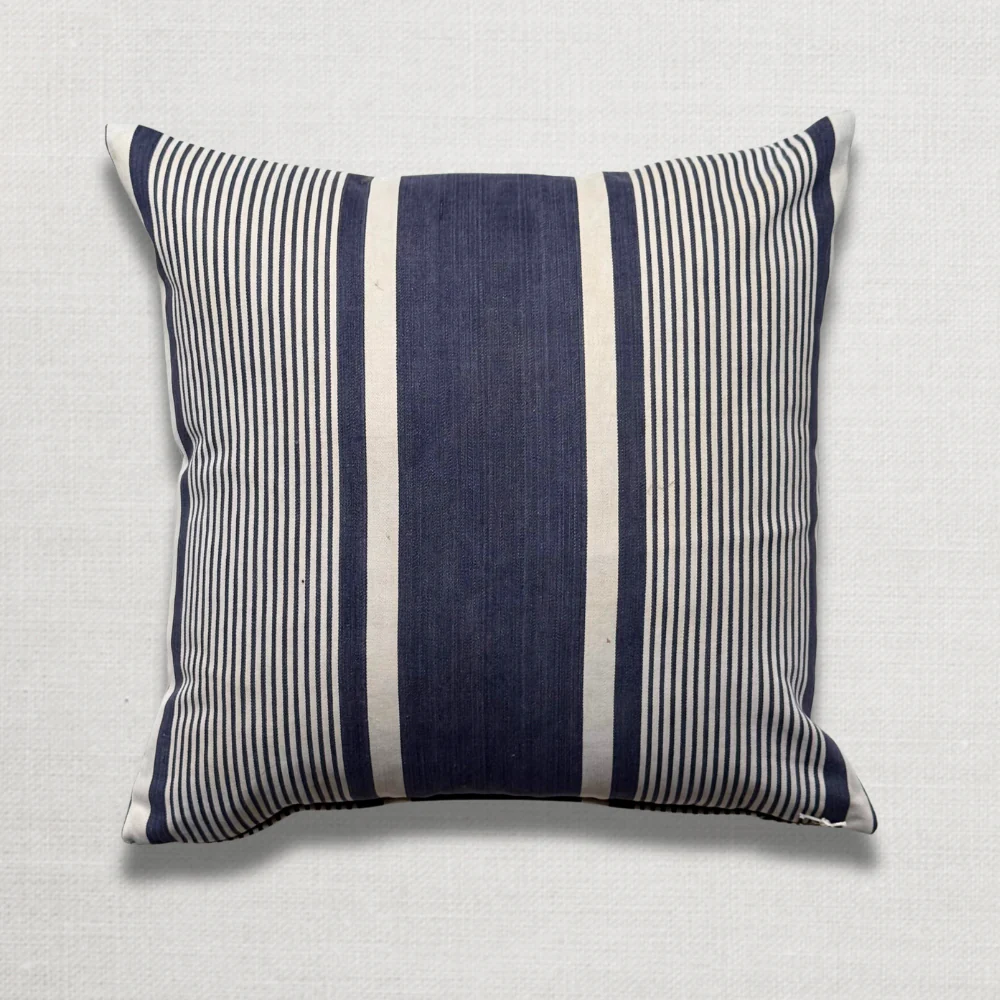 Custom 19th-century French Ticking Pillow (#3-34) - Image 4