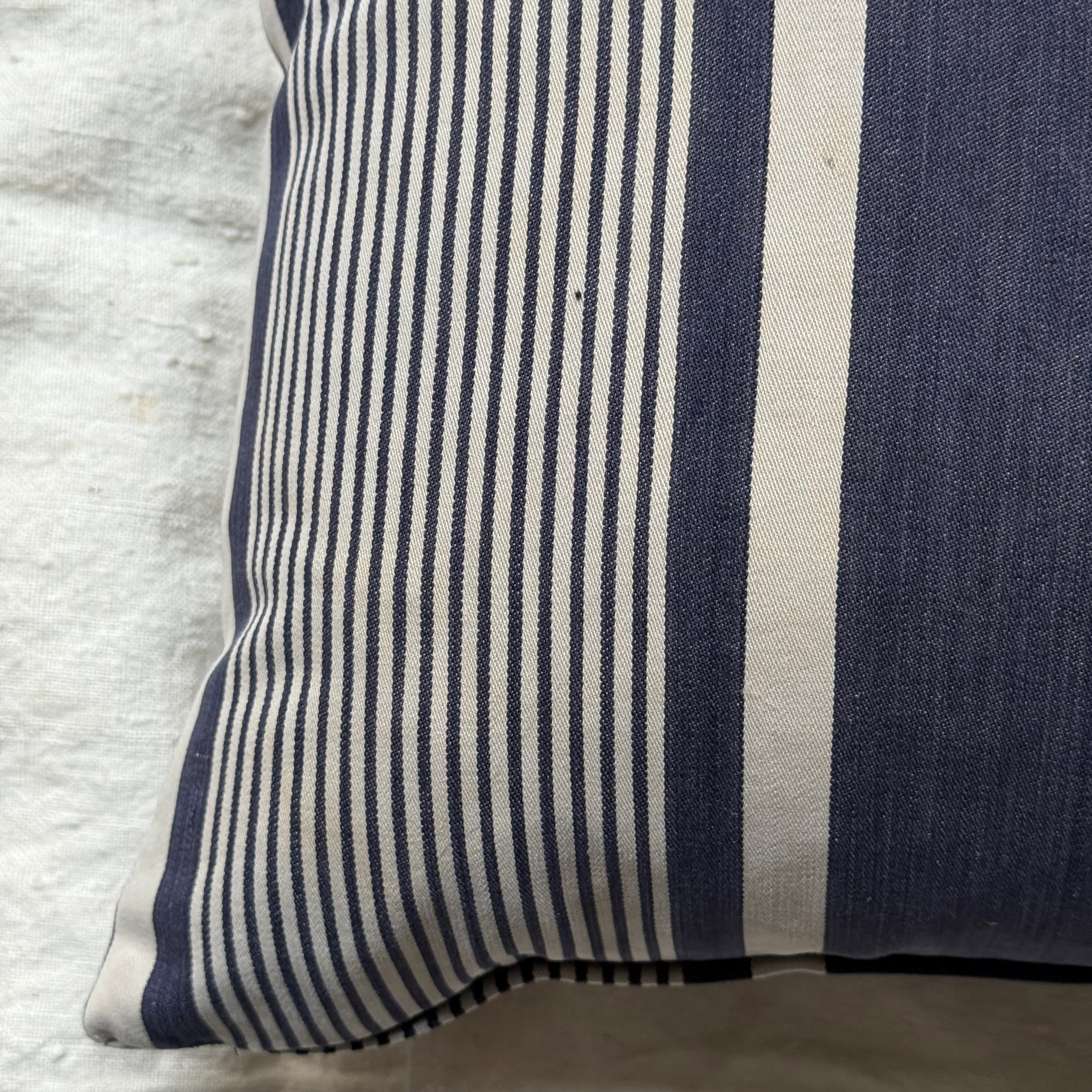 Custom 19th-century French Ticking Pillow (#3-34) - Image 5
