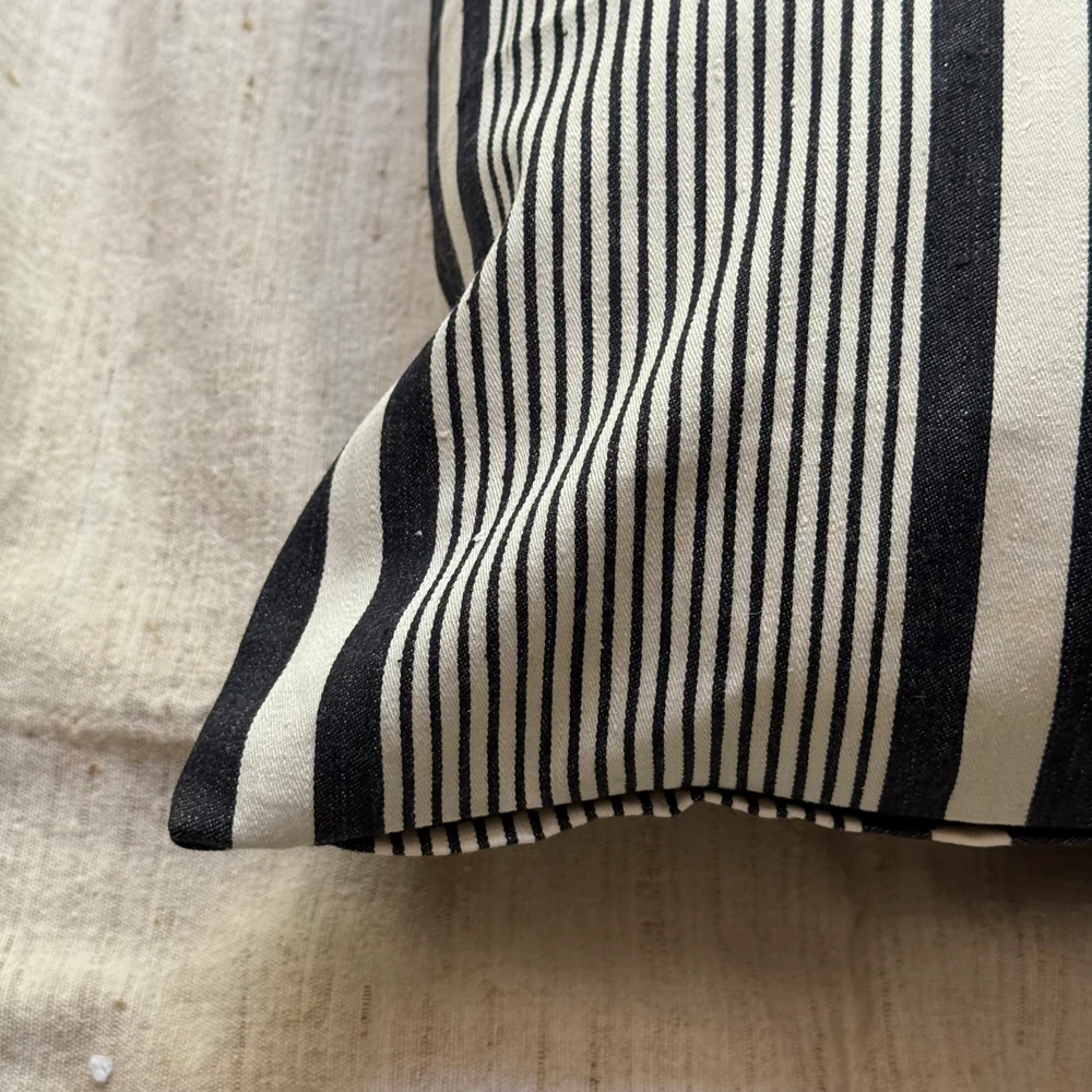 Custom 19th-century French Ticking Pillow (#30) - Image 4