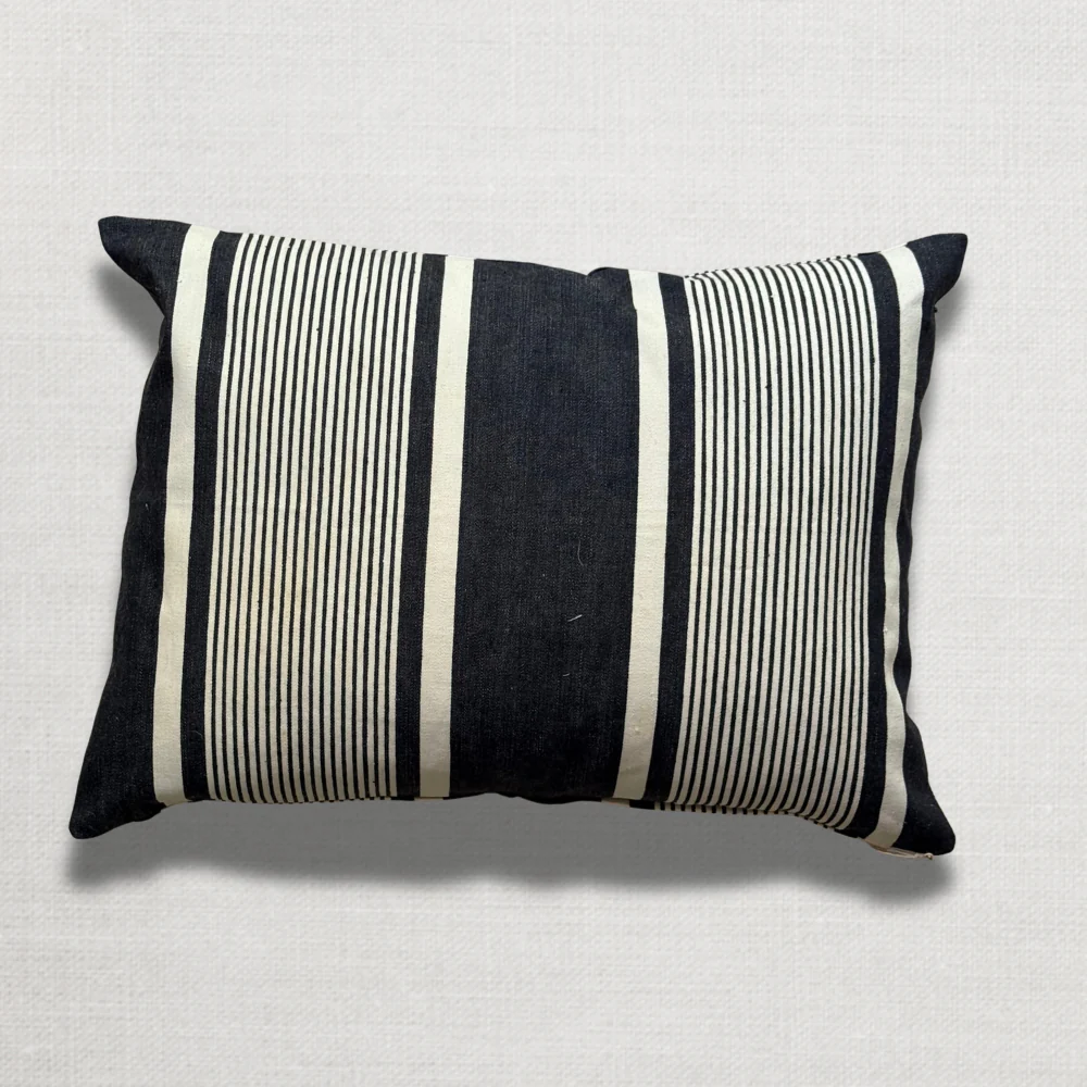 Custom 19th-century French Ticking Pillow (#31)