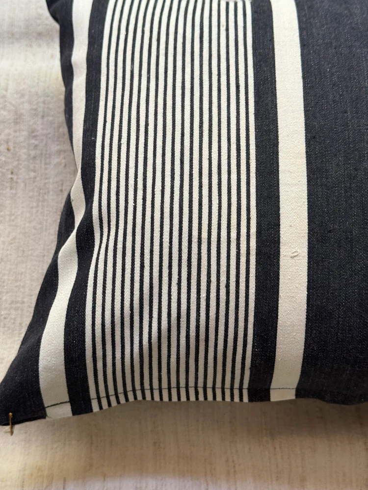 Custom 19th-century French Ticking Pillow (#31) - Image 3