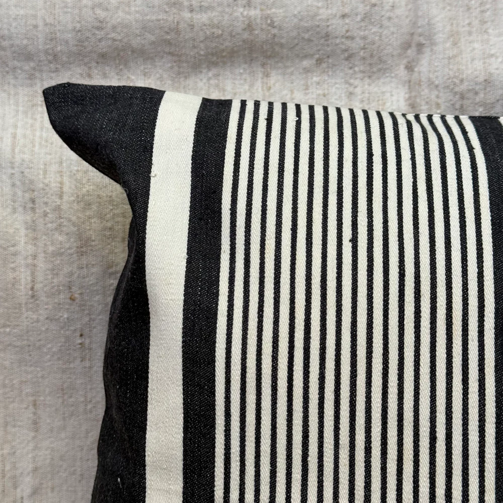 Custom 19th-century French Ticking Pillow (#31) - Image 6