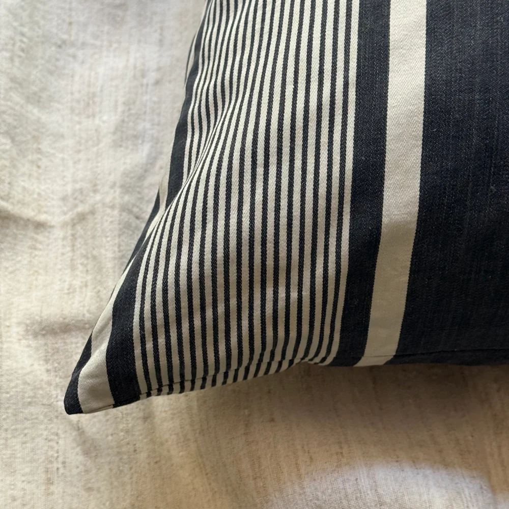 Custom 19th-century French Ticking Pillow (#33) - Image 3