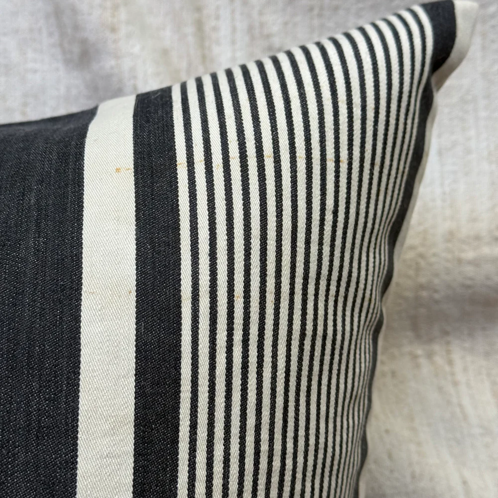 Custom 19th-century French Ticking Pillow (#33) - Image 5