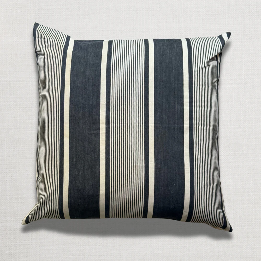 Custom 19th-century French Ticking Pillow (#34) - Image 2