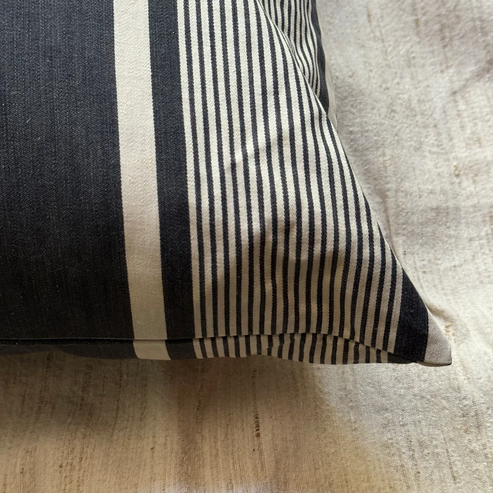 Custom 19th-century French Ticking Pillow (#34) - Image 6