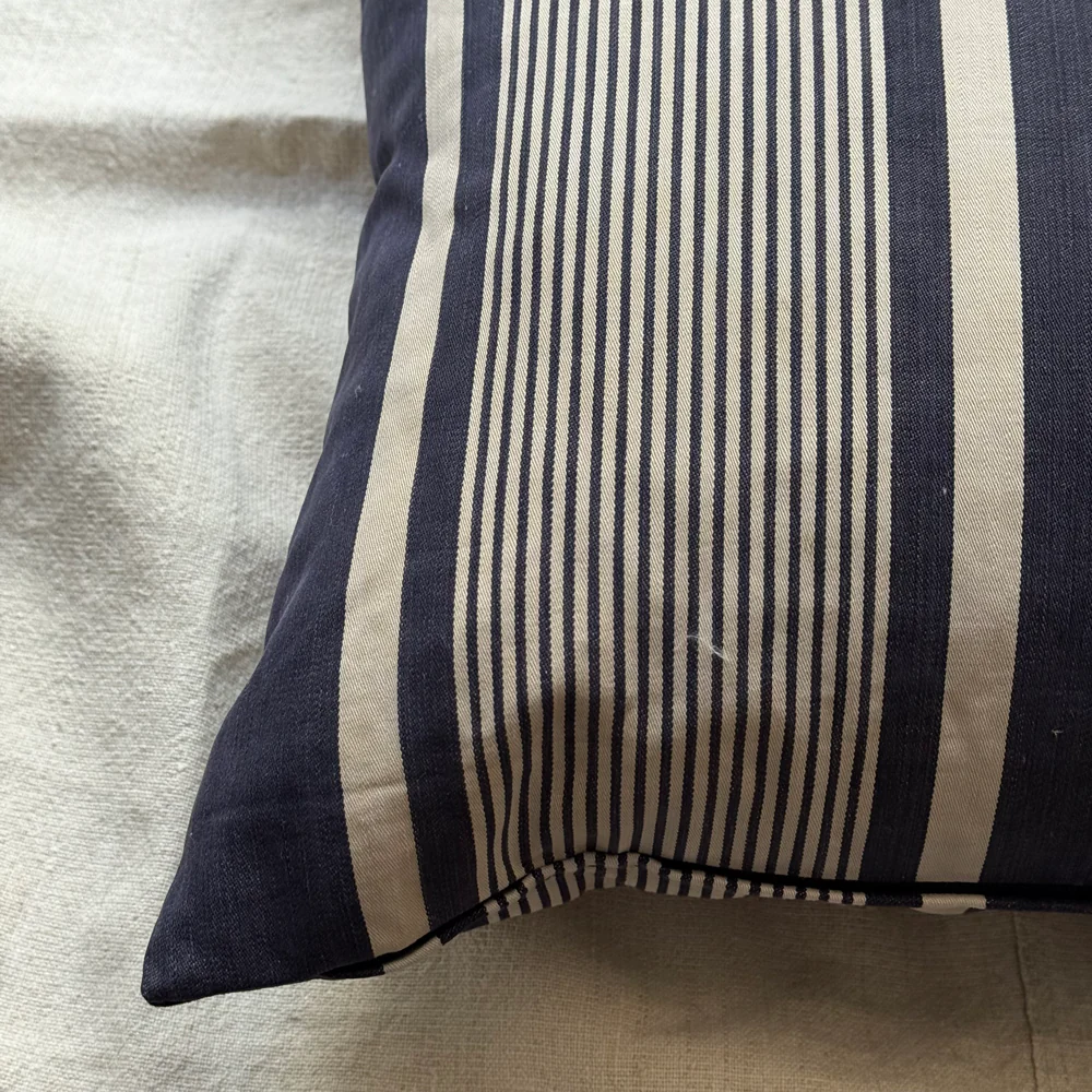 Custom 19th-century French Ticking Pillow (#4-01) - Image 4
