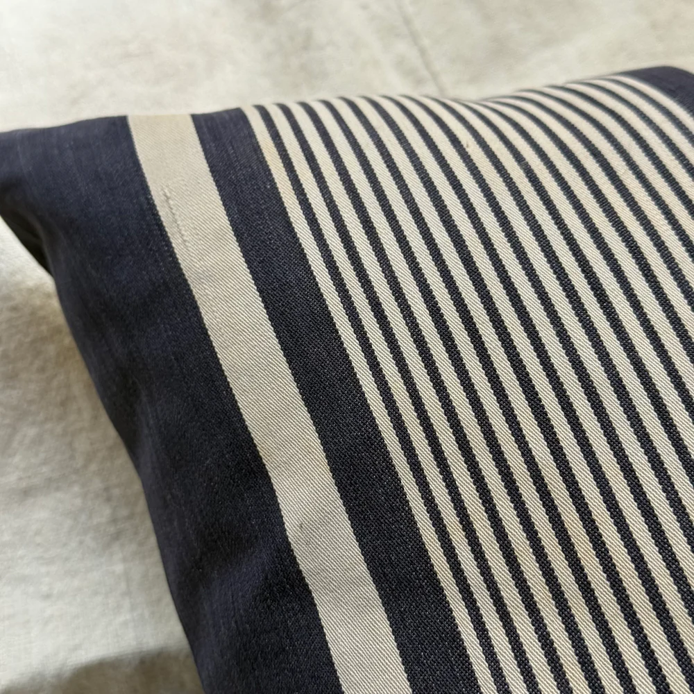 Custom 19th-century French Ticking Pillow (#4-01) - Image 5